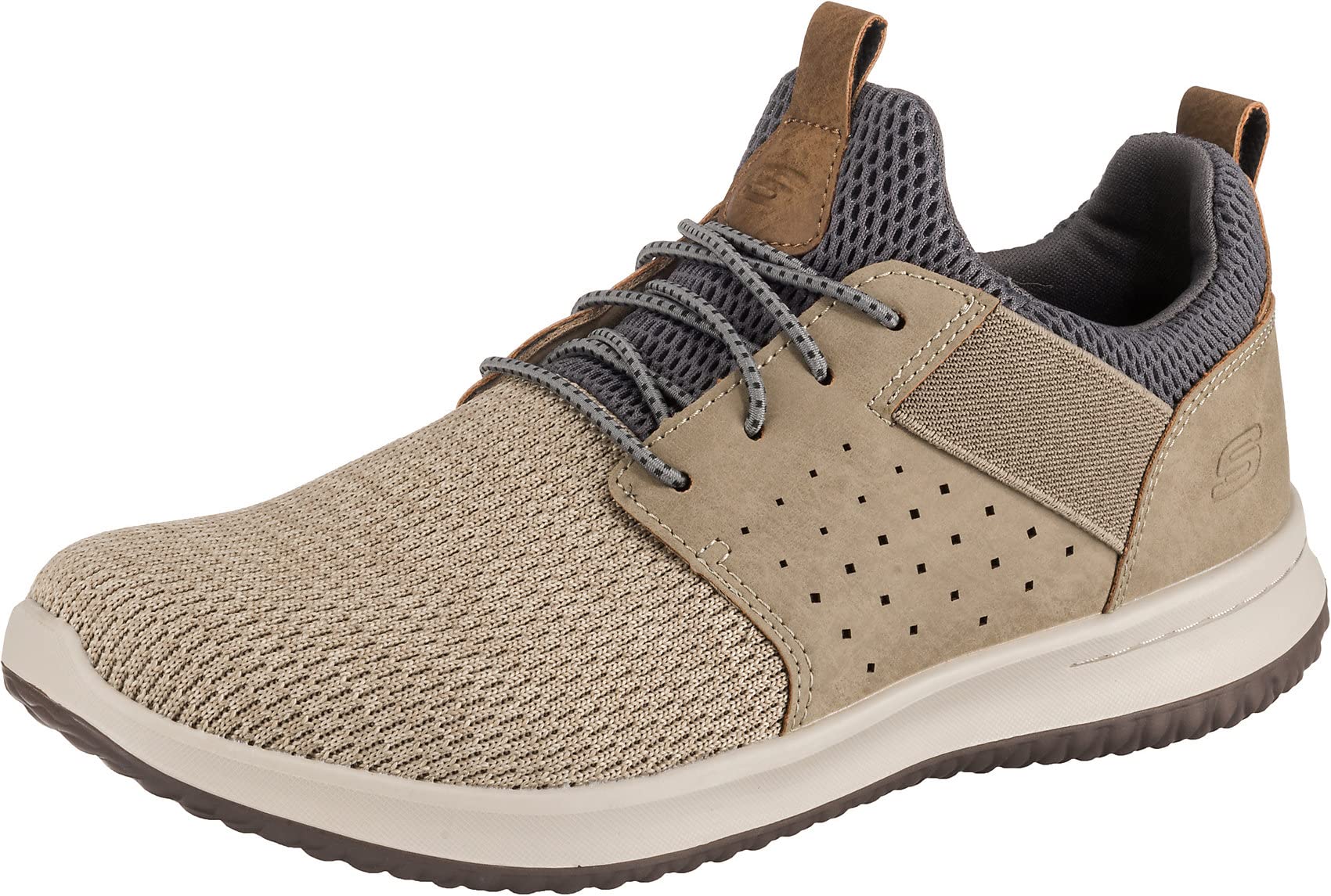 کفش اسنیکر مردانه Skechers Delson-Camden | غیررسمی، فوم حافظه تهویه شده، شبکه Skech-Knit، سبک، گیاه‌خوار سایز 40 اروپا توپی