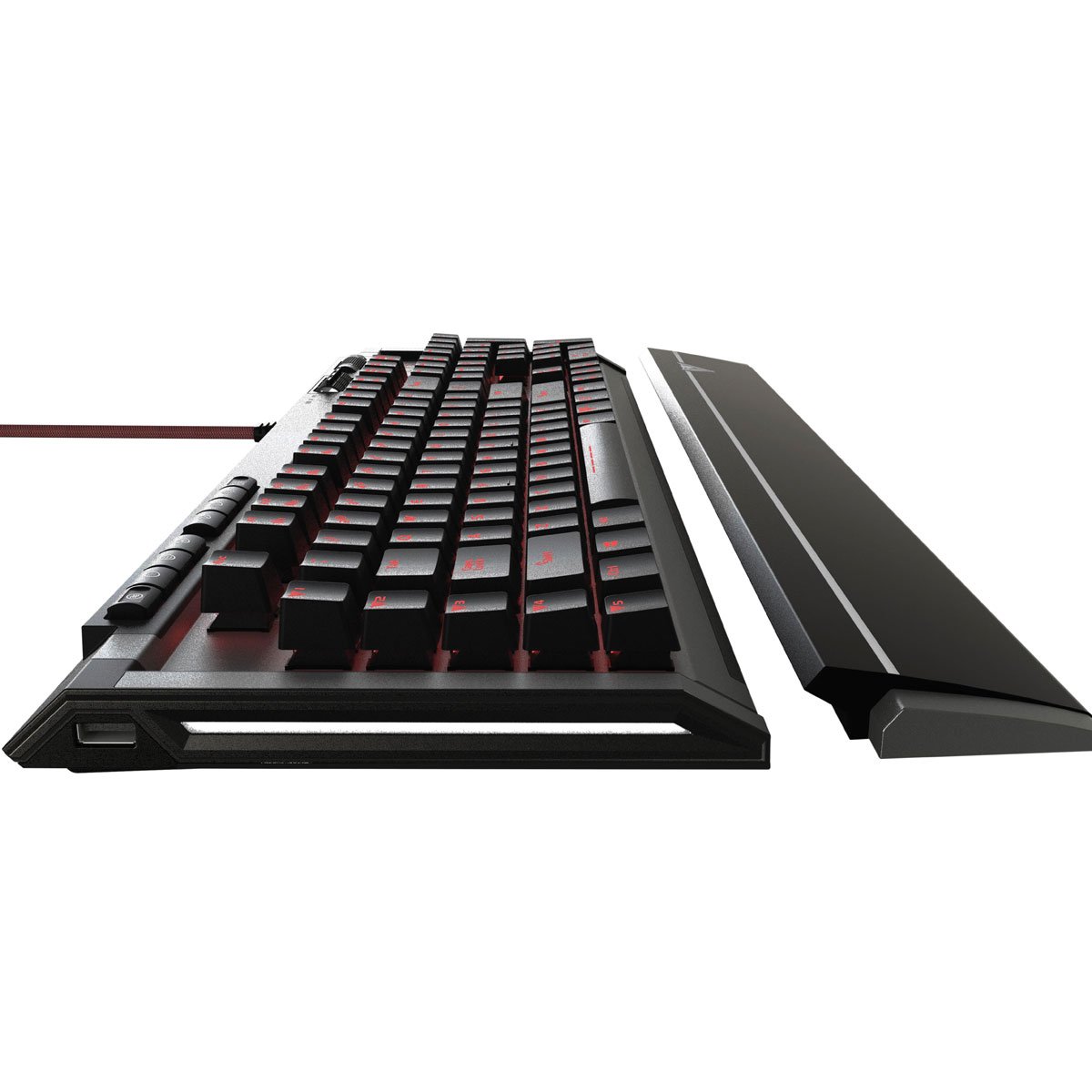 صفحه کلید بازی مکانیکی Patriot Viper V770 Pro با کنترل‌های رسانه‌ای اختصاصی / قابلیت ماکرو / نورپردازی RGB کامل، رنگ‌های سیاه و نقره‌ای (PV770MRUMXGM) با پوشش بریتانیایی
