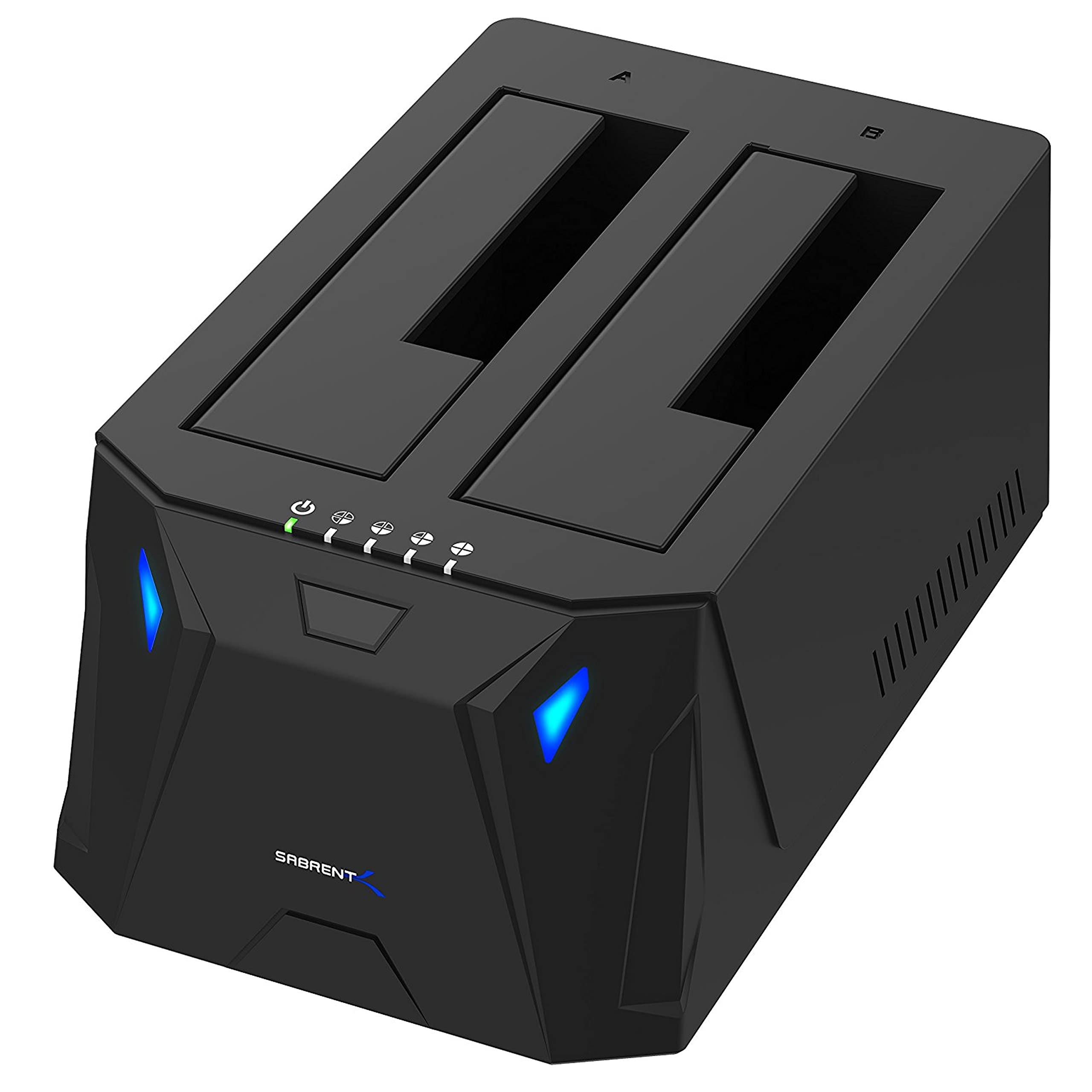 اسـتیشن داکینگ هارد اکسترنال دوبل: بی دی وسطای سیستم ۳٫۰ سابرنت برای هارد اس اس دی و هارد دیسک ۲٫۵ یا ۳٫۵ اینچی با قابلیت کپی کردن و کلون کردن هارد دیسک [قابلیت پشتیبان ۲۰+ ترابایت] (EC-HD2B) دو خانه