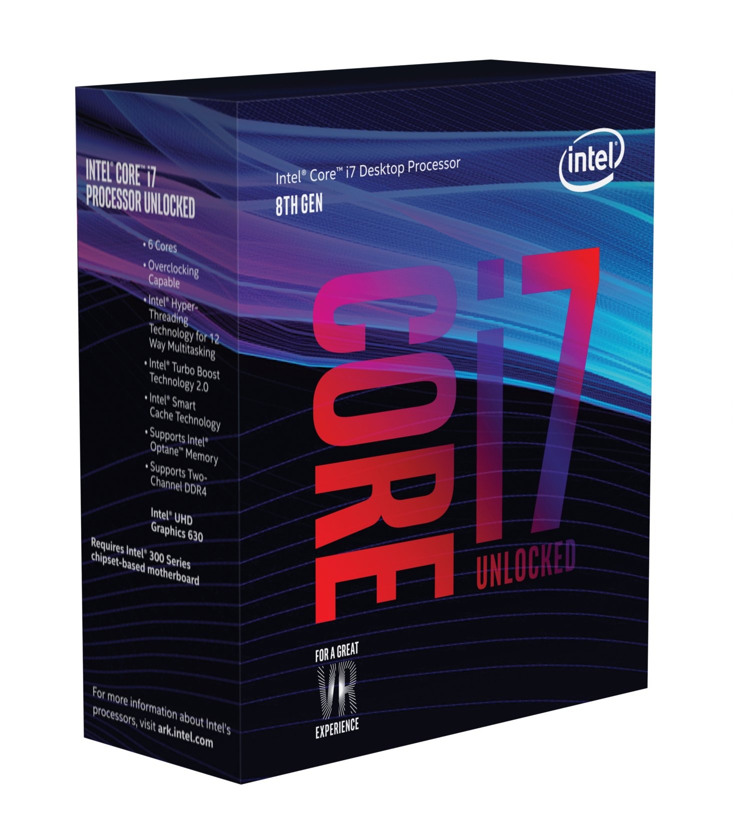 پردازنده میزکار Intel Core i7-8700K Coffee Lake نسل هشتم 6 هسته ای 3.7 گیگاهرتز LGA1151 با گرافیک Intel UHD 630 | BX80684I78700K پردازنده Core i7-8700K
