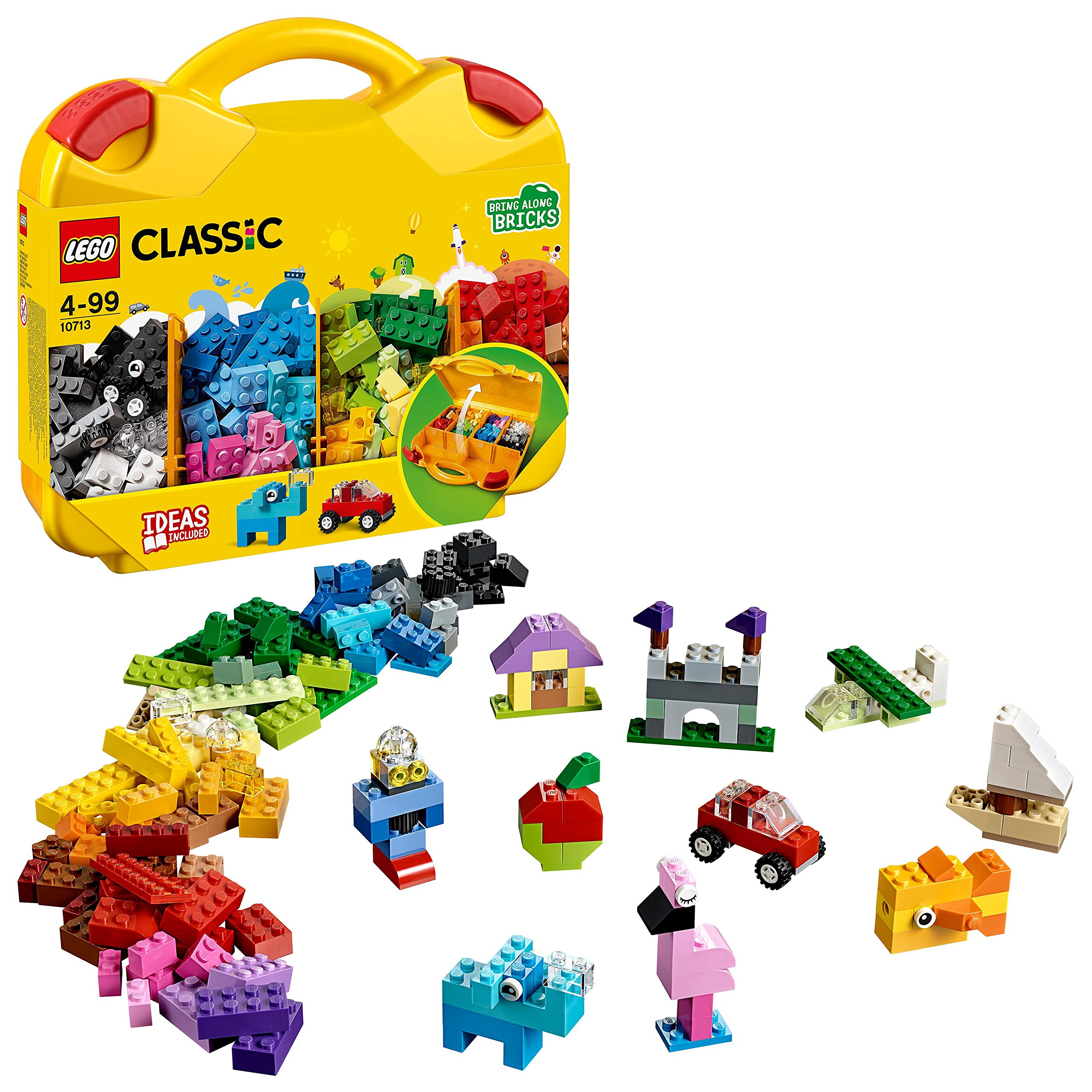 جعبه نگهداری اسباب بازی با قطعات ساخت و ساز رنگارنگ و جذاب LEGO 10713 کلاسیک، هدیه مناسب برای کودکان 4 سال به بالا، پسران و دختران، نسخه جدید