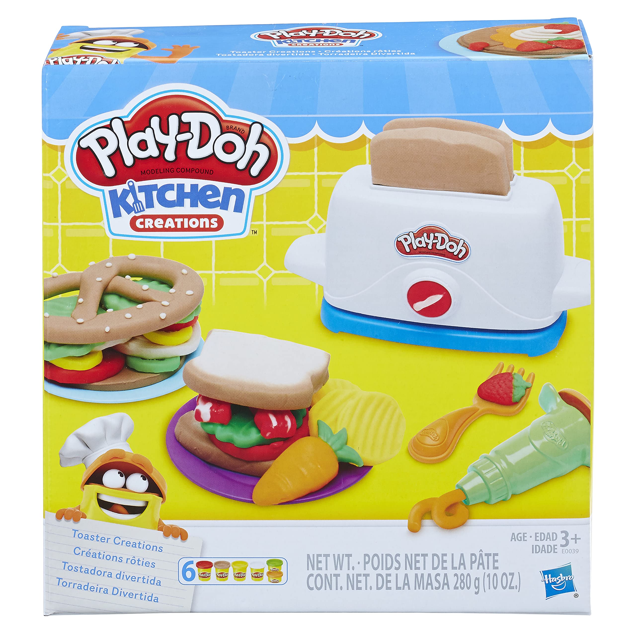 مجموعه ی خلاقانه توستر از بازی Play-Doh - ماده مدلینگ چندرنگه - 10 اونس - مناسب برای سن 3 سال به بالا