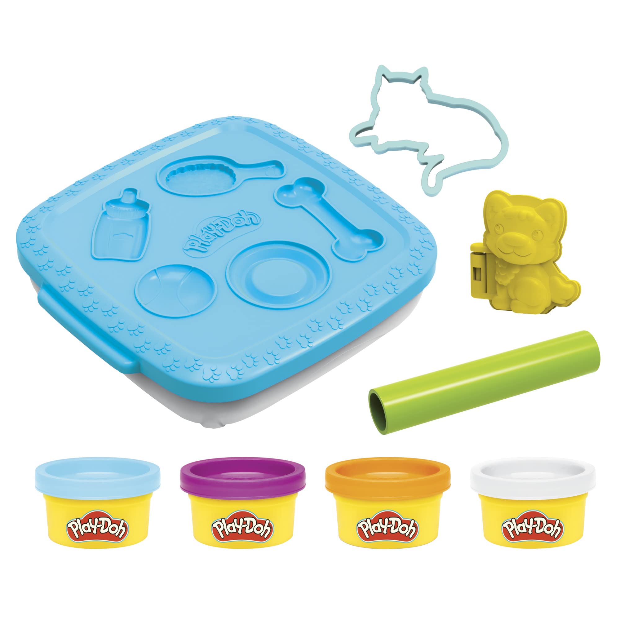مجموعه بازی حیوانات خلق کنید play-doh، با ظرف نگهداری، فعالیت‌های هنری و صنایع دستی، اسباب بازی برای کودکان 3 سال به بالا، چند رنگ