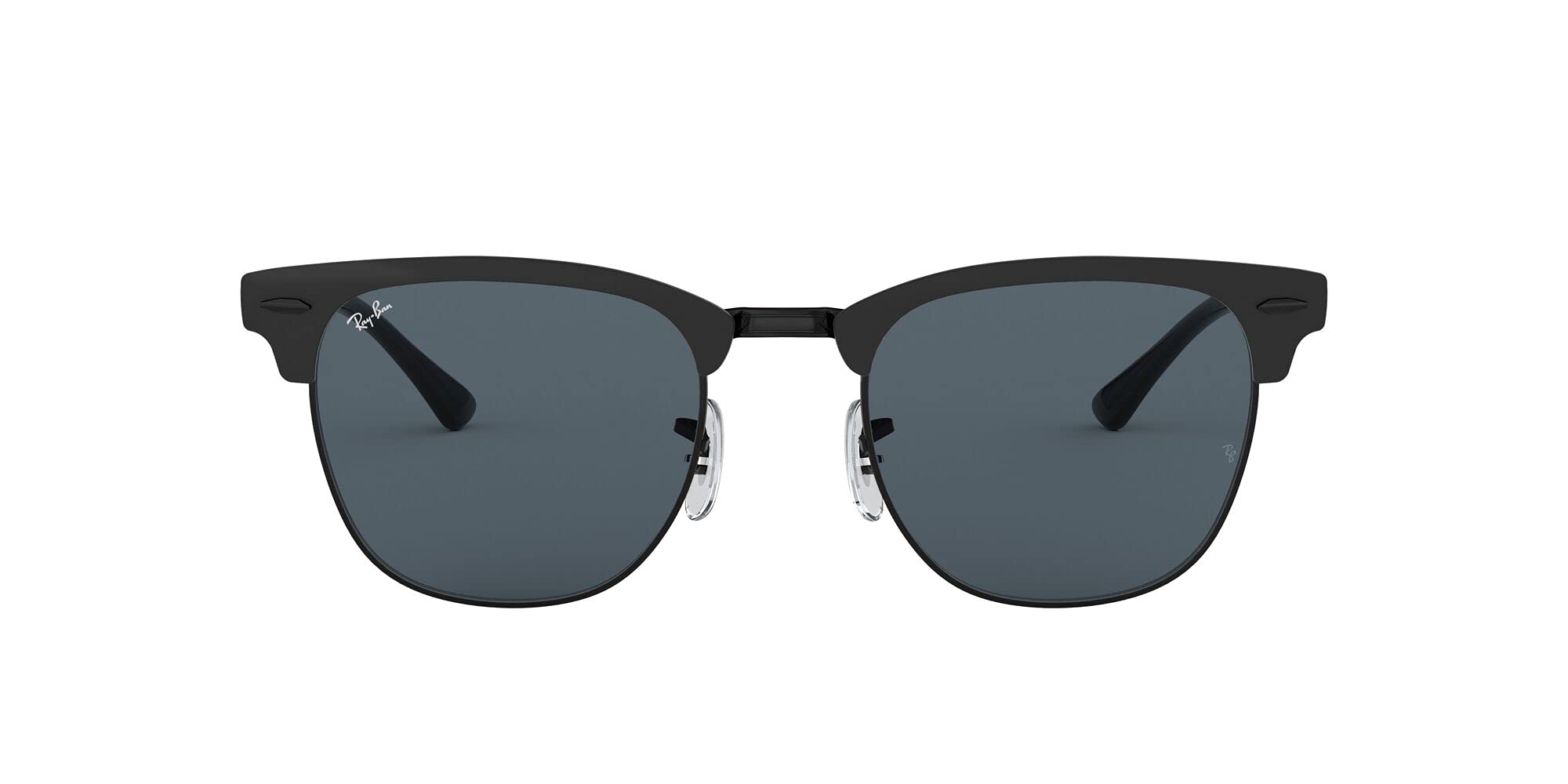 عینک آفتابی مربع فلزی Ray-Ban RB3716 کلابمستر مدل مشکی رنگ با رنگ مات بلو 51 میلی‌متر
