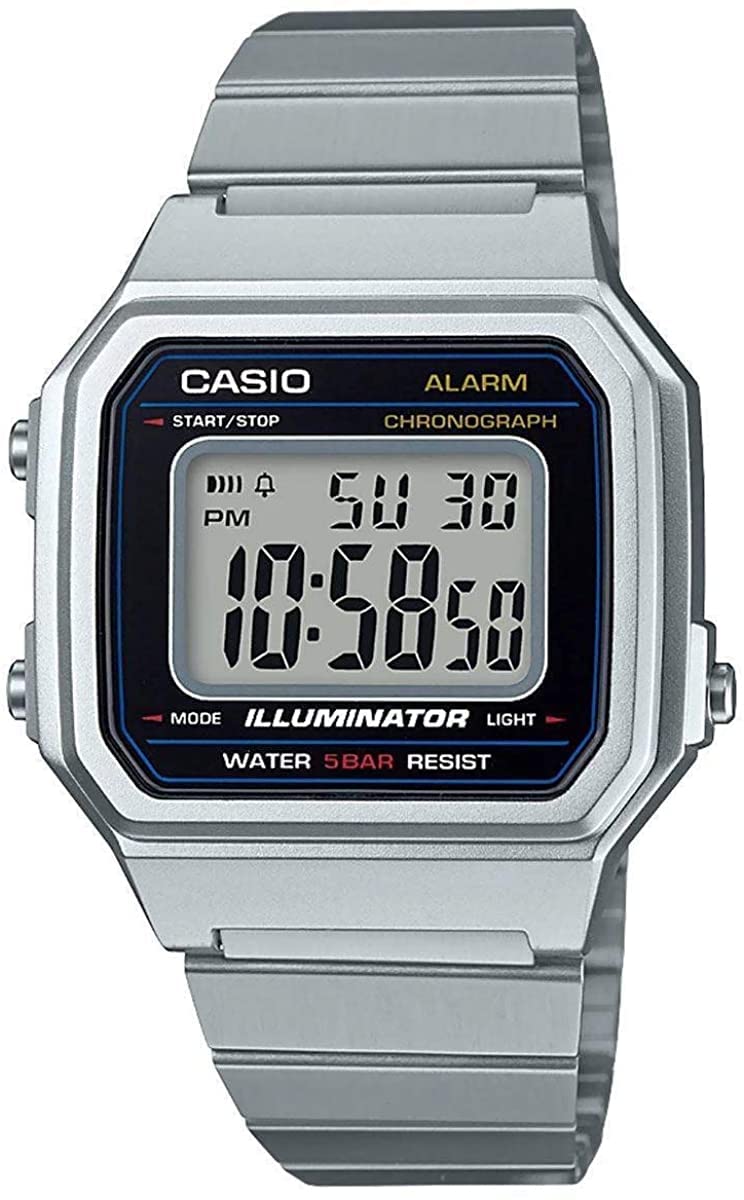 ساعت زنانه Casio - B650WD-1ADF با صفحه خاکستری و بند نقره‌ای
