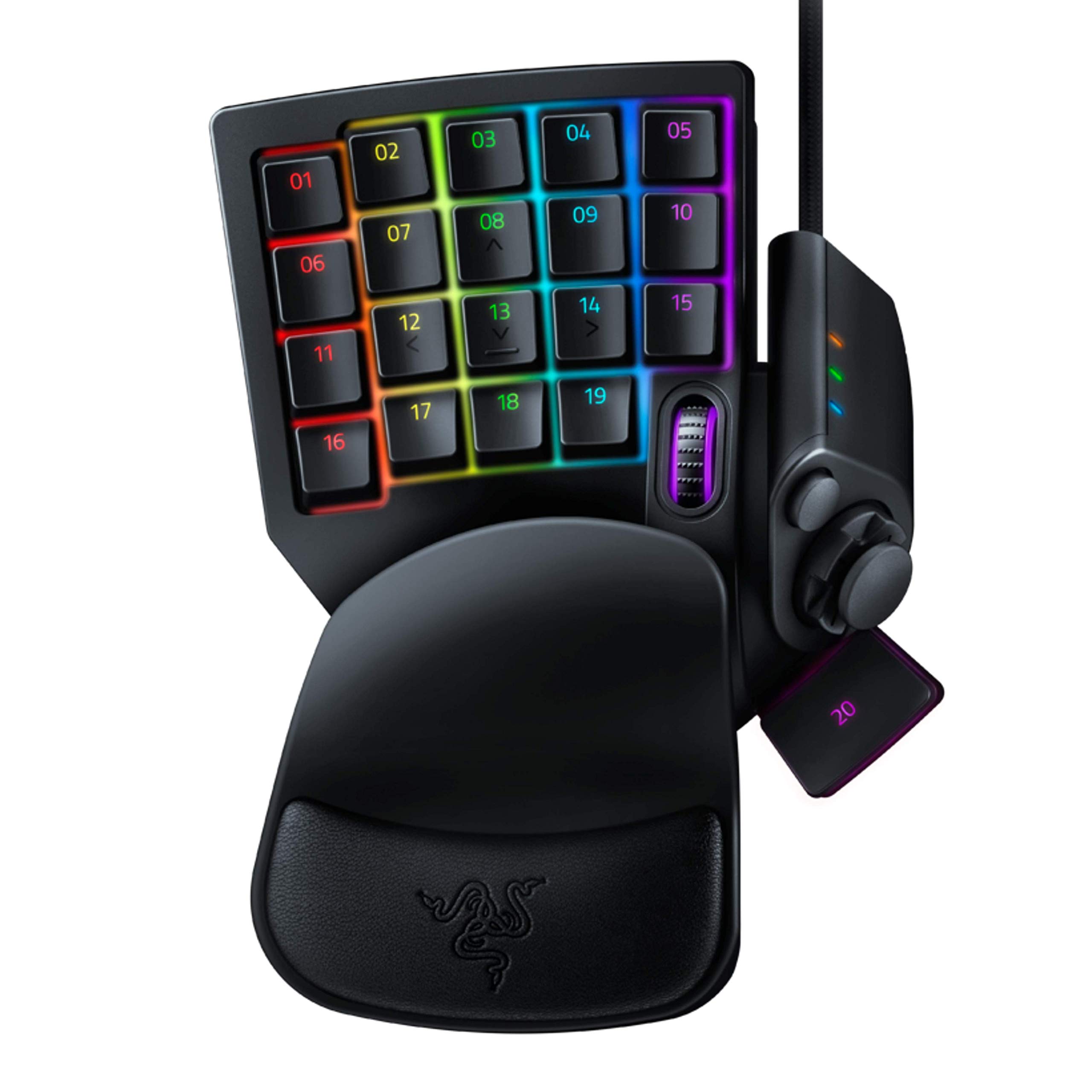 کیبورد بازی Razer Tartarus v2: کلید‌های مکانوممبرین - 32 کلید قابل برنامه‌ریزی نورپردازی RGB Chroma قابل تنظیم ماکرو‌ها کلاسیک سیاه کلاسیک سیاه کیبورد مدرن