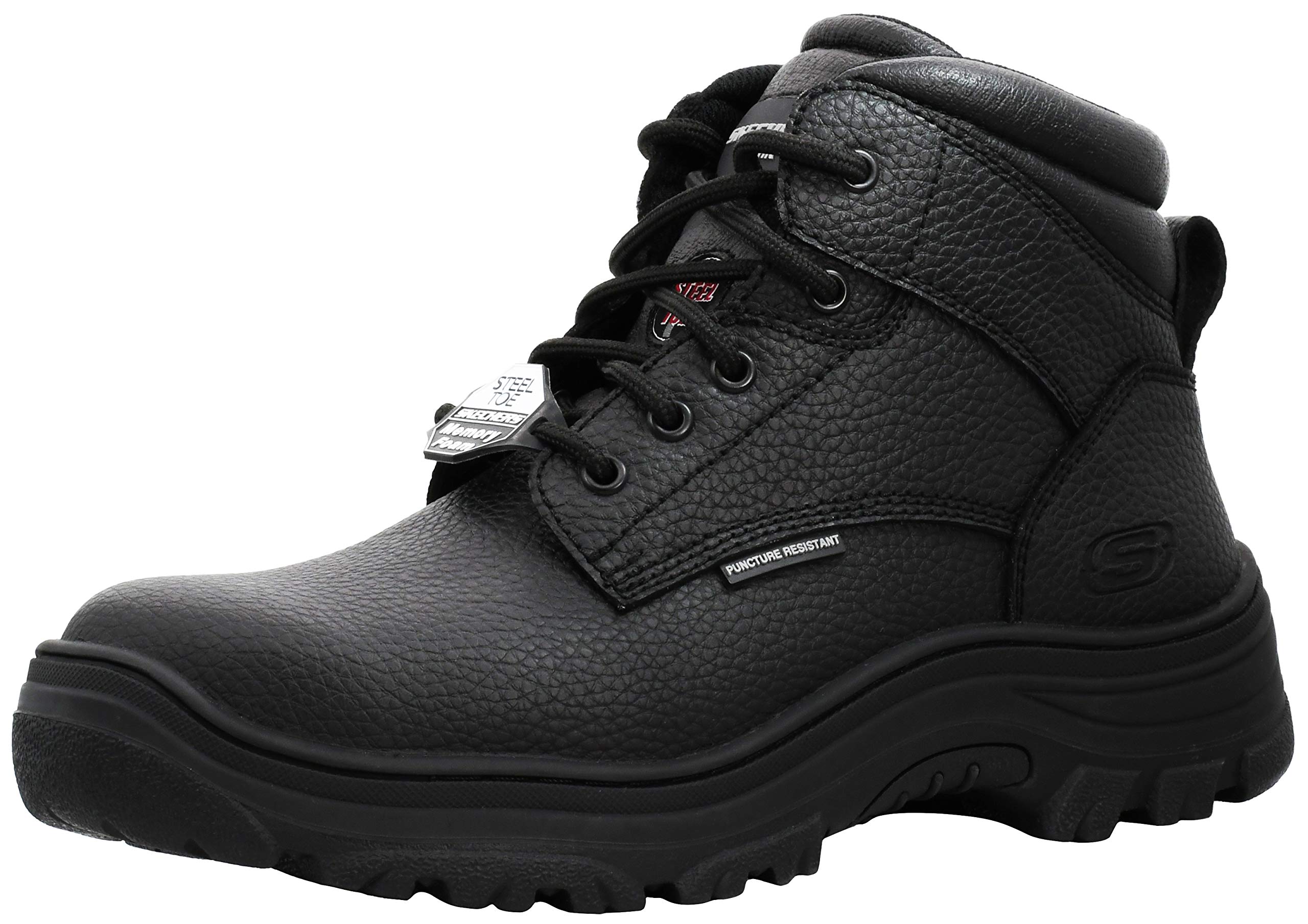 Skechers Burgin-Tarlac، بوت صنعتی مردانه، سایز ۴۲ (اروپا)، عرض پهن، مشکی