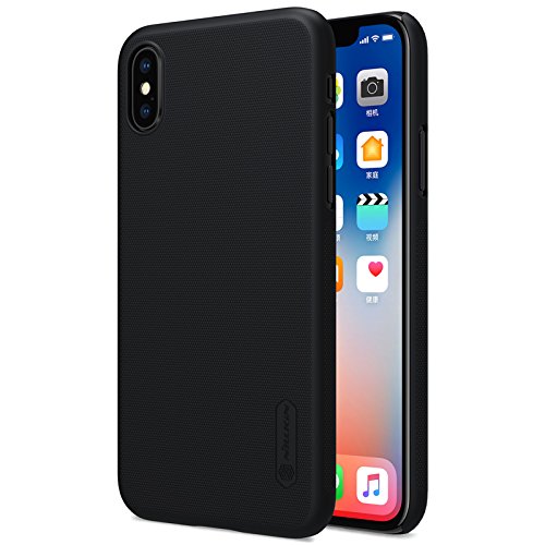 پوشش سخت Nillkin Frosted Shield همراه با نگهدارنده صفحه نمایش برای آیفون اپل مدل X (آیفون 10) - مشکی