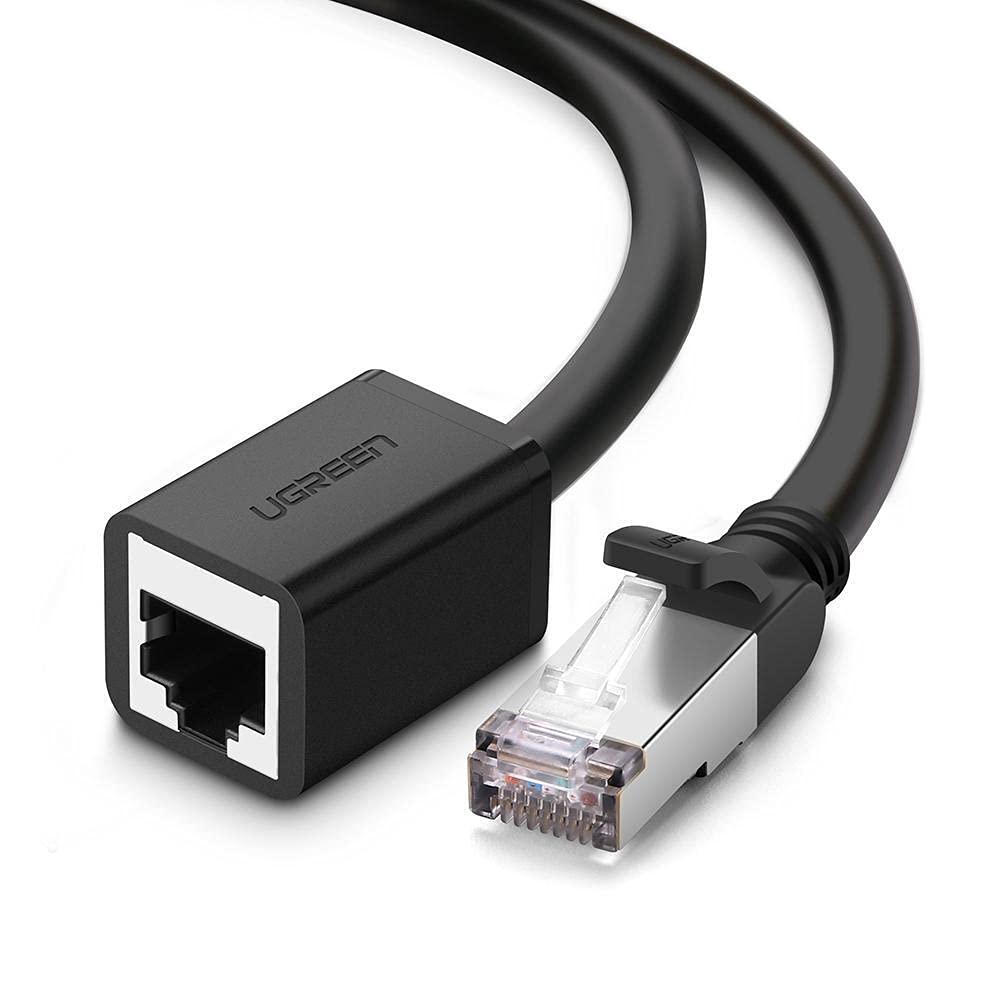 کابل تبدیل Ugreen Ethernet RJ45 Cat 6 FTP 1000 مگابیت بر ثانیه کابل اینترنت ۵ متری سیاه (NW112 11283)