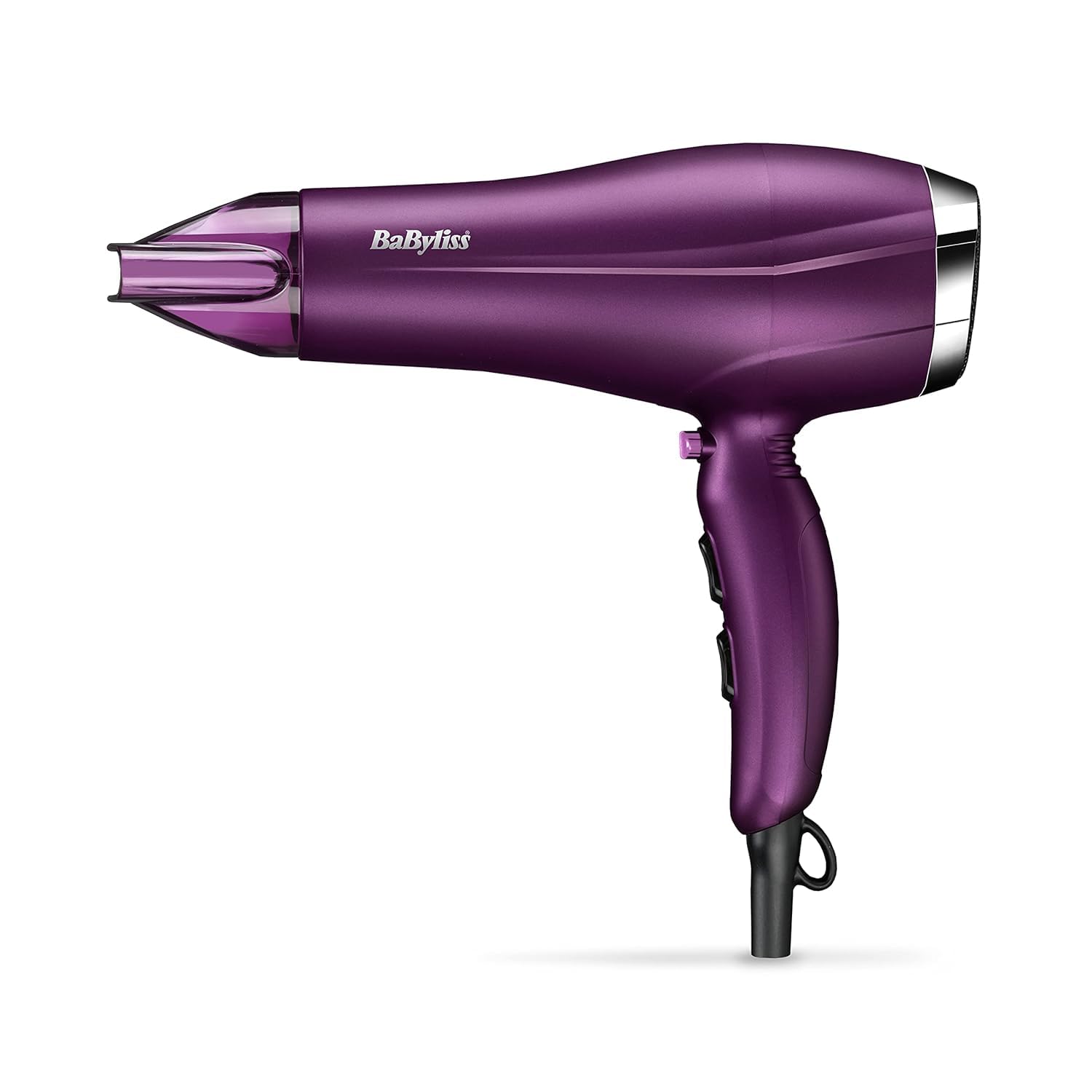 سشوار BaByliss Velvet Orchid 2300 DC، دارای 3 تنظیمات حرارت و 2 تنظیم سرعت با Cool Shot، کنترل فریز یونیک برای موهای صاف، طراحی سبک و شیک برای استفاده راحت، مدل 5513PSDE