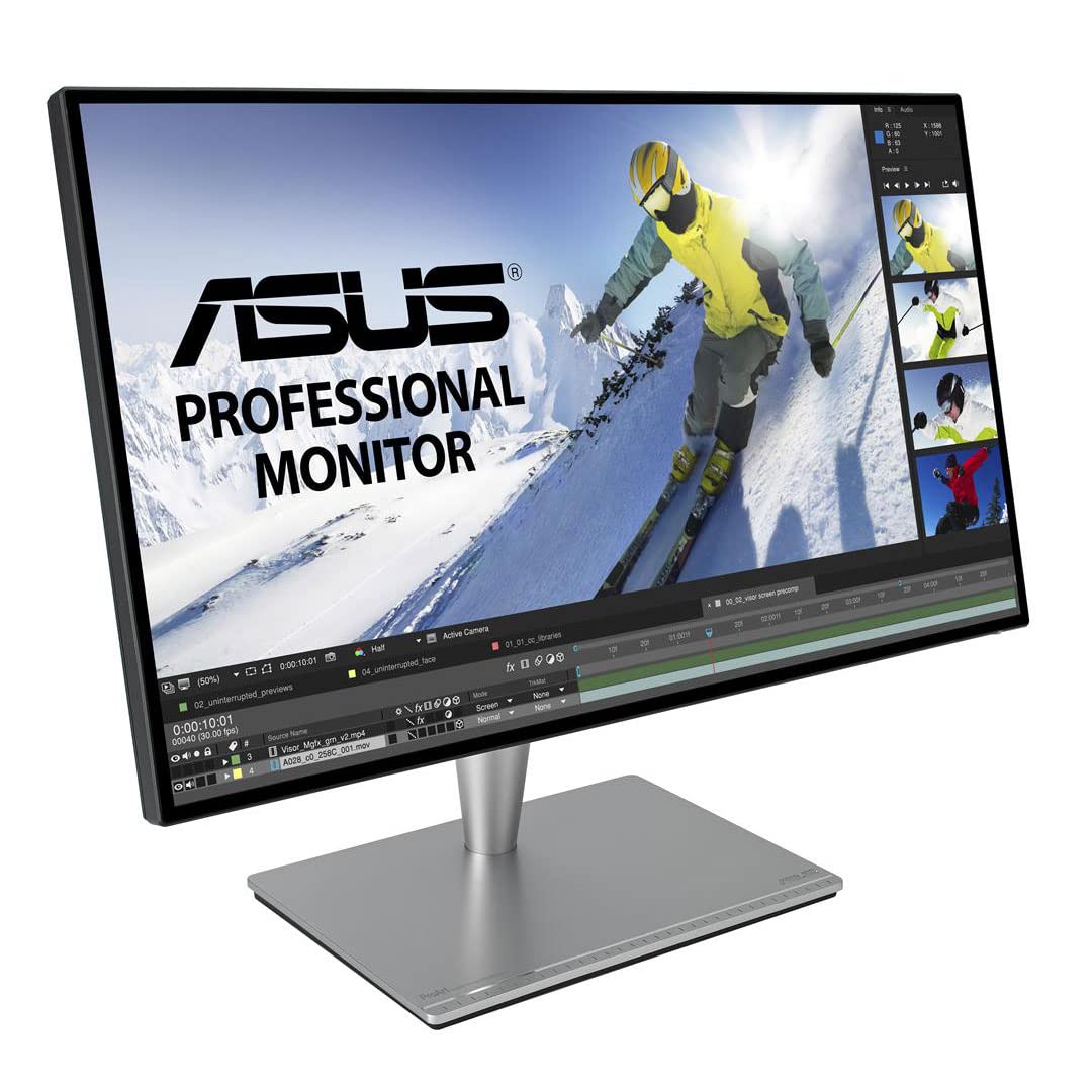 مانیتور حرفه ای ASUS PA27AC WLED/IPS 27 اینچ، 2560 × 1440 پیکسل، خاکستری 27 HDR10 تک