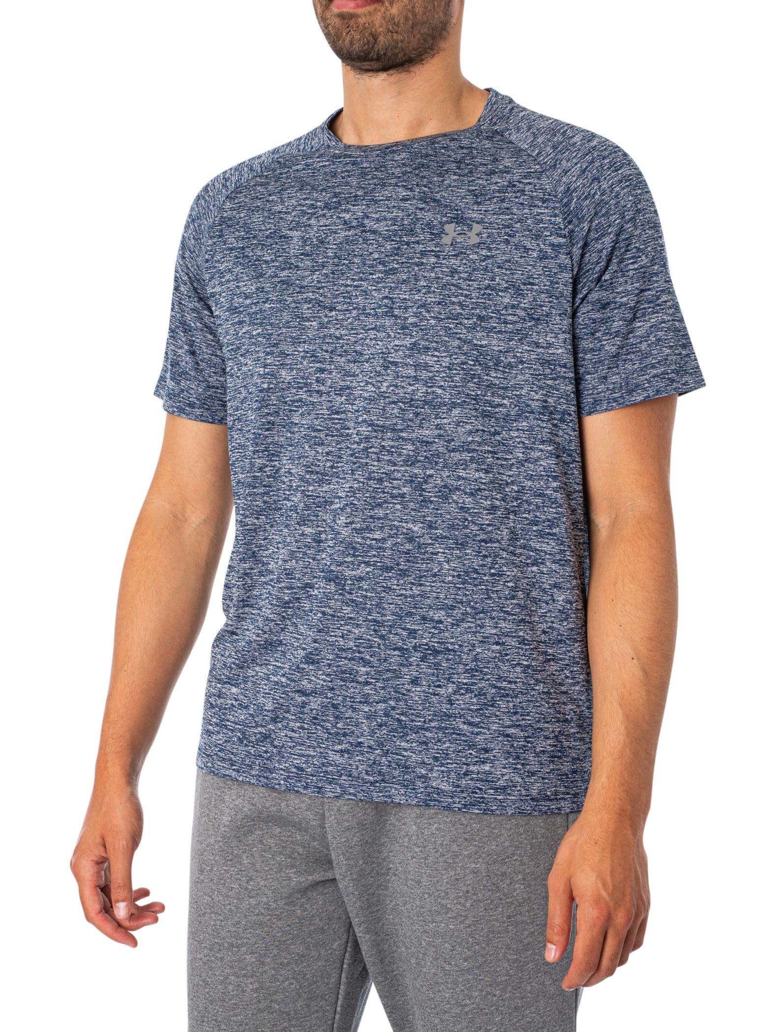 پیراهن آقایان زیر زیر زرشک Under Armour Tech 2.0 با گردن گرد و یقه کوتاه بلند زرشکی سایز XXL