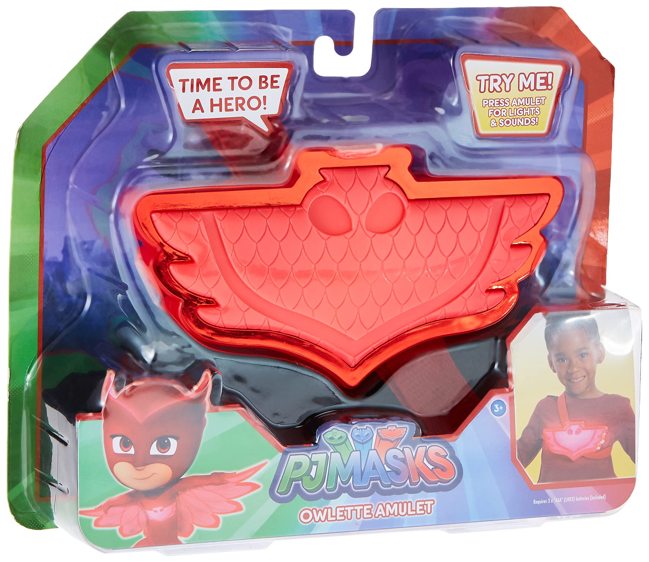 Pj Masks - طلافروش Owlette با نور و صدا - قرمز