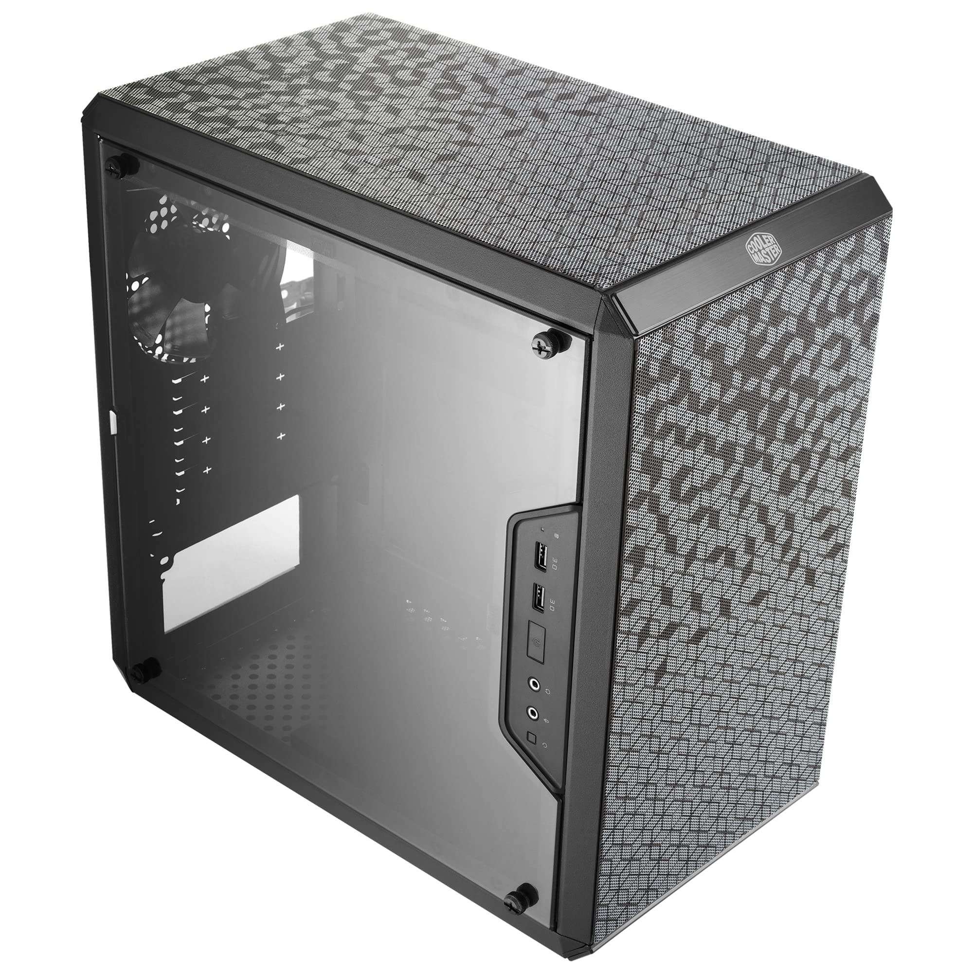 کولرمستر مستر‌باکس Q300L مایکرو ATX تاور با فیلتر گرد و غبار طراحی مغناطیسی، پانل شفاف اکریلیکی، ورودی/خروجی قابل تنظیم و جریان هوایی کاملاً تهویه شده، مشکی (MCB-Q300L-KANN-S00)