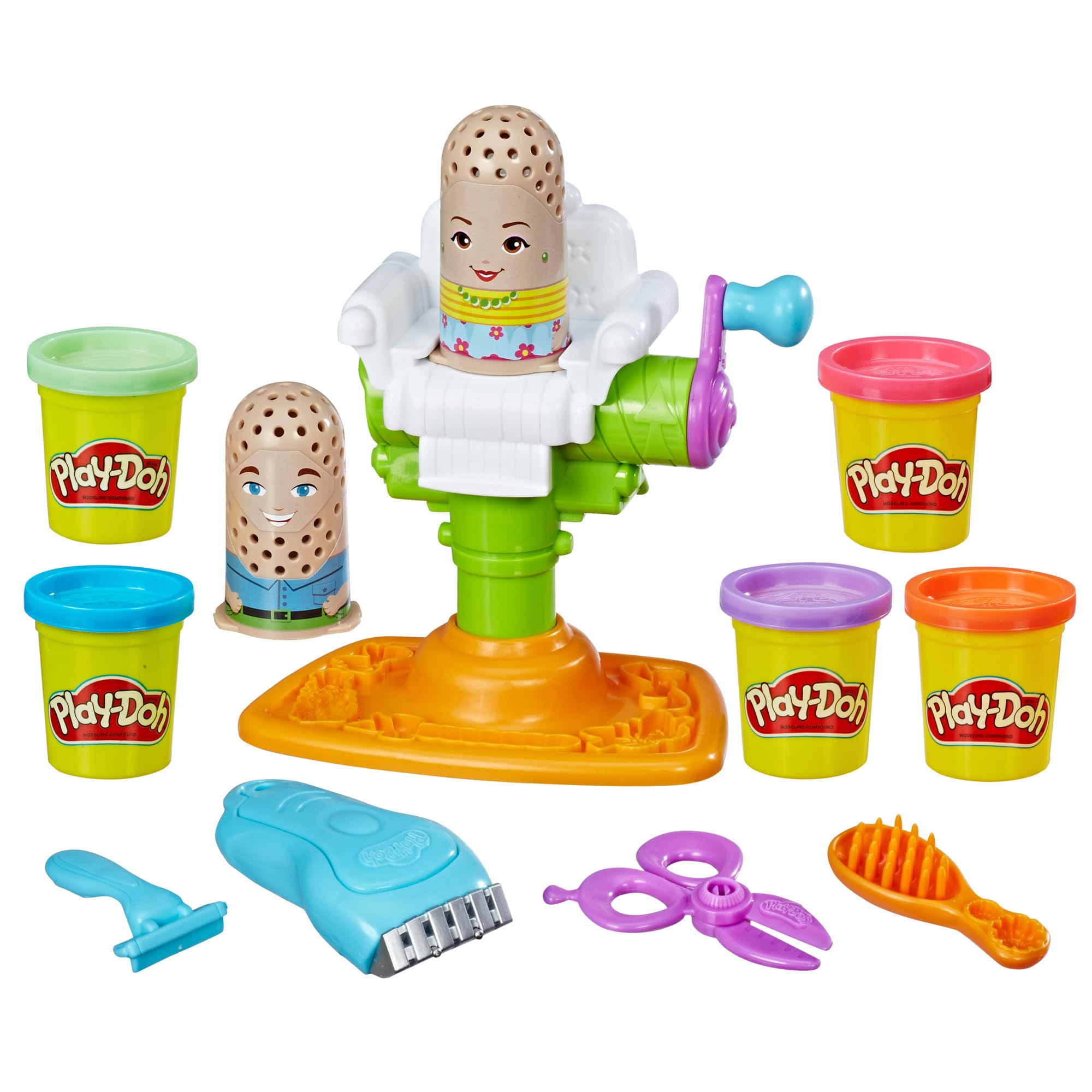 Play-Doh Buzz ''n Cut Fuzzy Pumper Barber Shop Toy with Electric Buzzer (2oz)