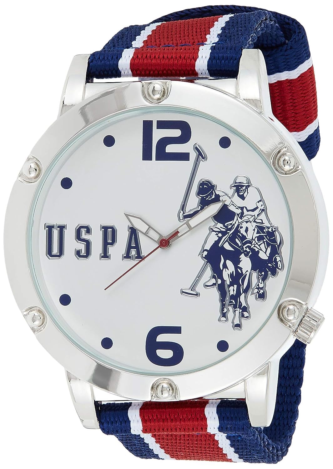 مژده دارم ایران POLO ASSN. ساعت مردانه کوارتز، نمایش آنالوگ و بند نایلون - USC57003