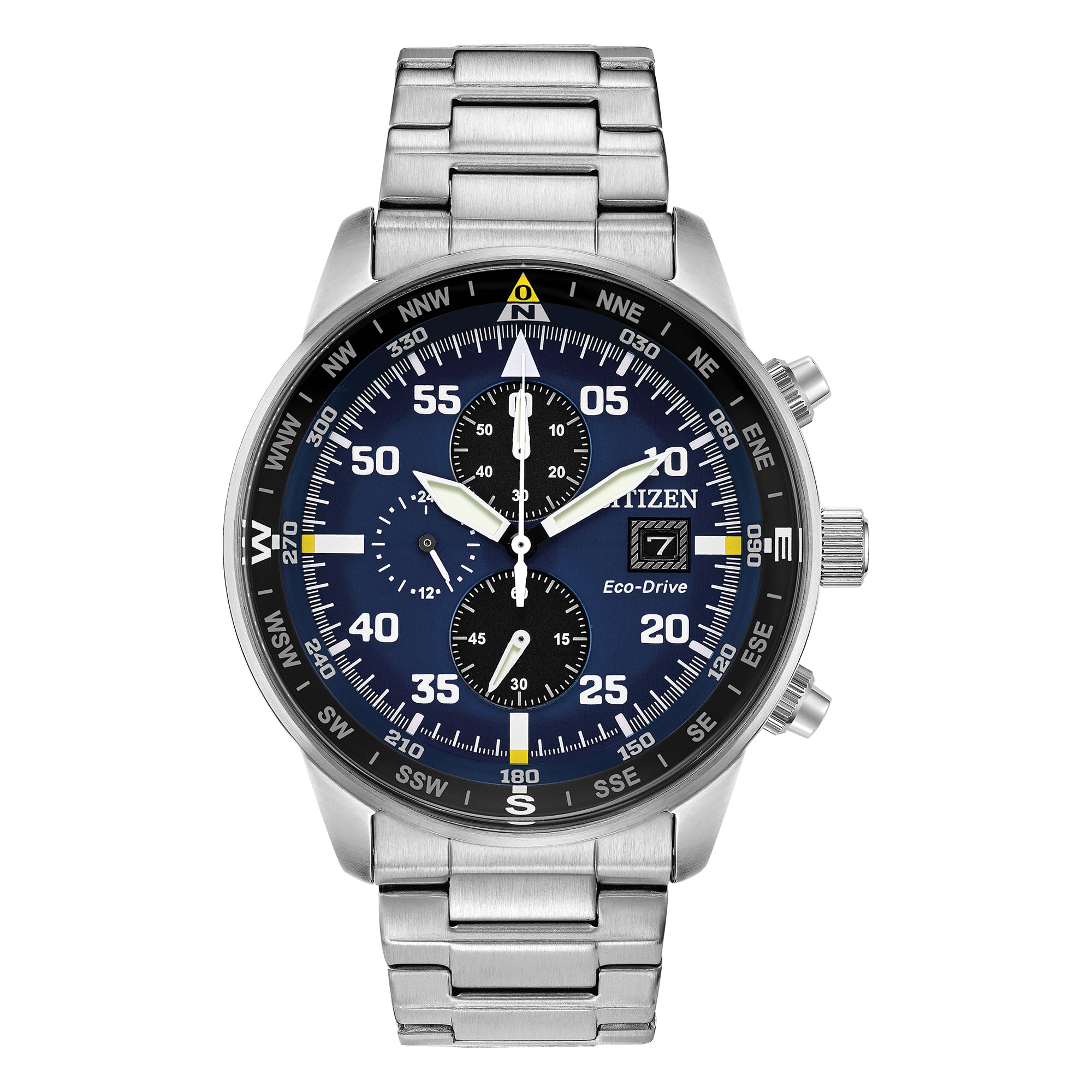 ساعت مچی مردانه سیتیزن شریک Eco-Drive با کرونوگراف نقره‌ای