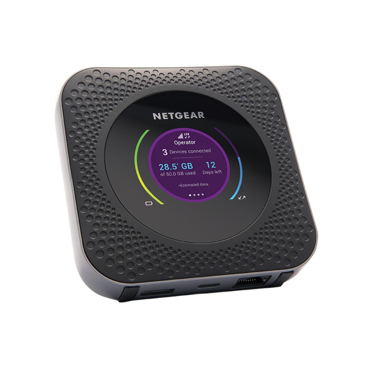 رادیو روتر تلفن همراه 4G LTE NETGEAR Nighthawk MR1100-100EUS - Cat 16، LTE کلاس گیگابیتی، WiFi دو باند، باتری 5040mAh 1 گیگابیت بر ثانیه (MR1100) | Nighthawk