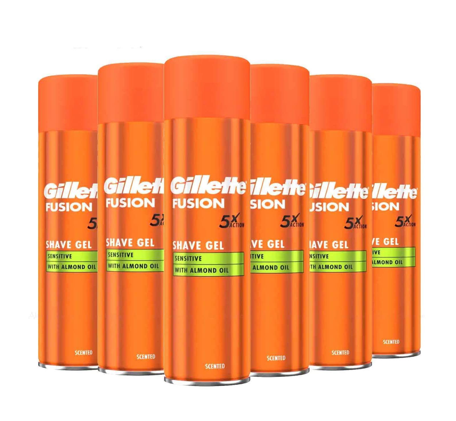 ژل اصلاح گیلت Fusion5 Ultra Sensitive، 200 میلی لیتر x 6