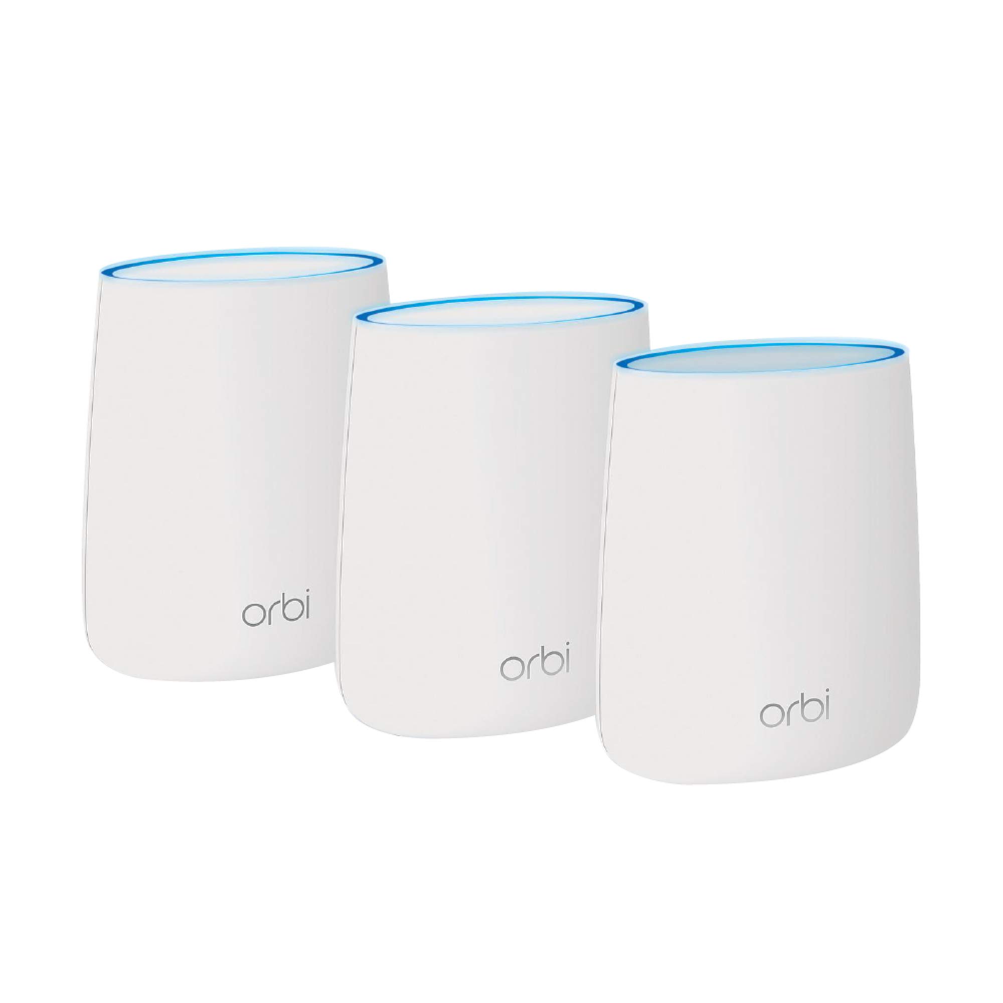 سیستم وای فای مش تمام منزل NETGEAR RBK23 Orbi (راوتر و شبکه ماهواره‌ای)، AC2200 سه باندی (2.2 گیگابیت بر ثانیه) - کنترل‌های والدین Circle و قابلیت کنترل صوتی الکسا RBK23-100UKS 3 بسته