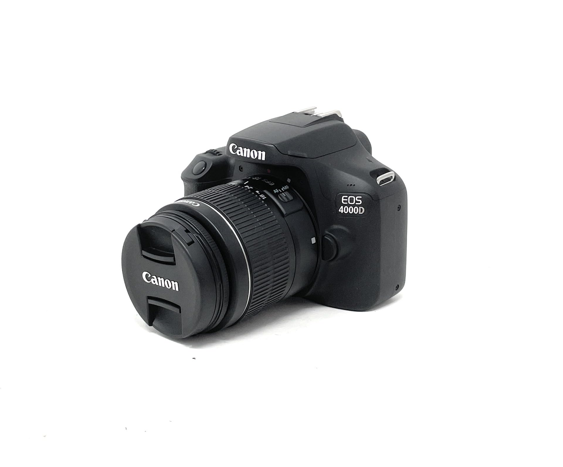دوربین دیجیتال اس‌ال‌آر کانن EOS 4000D و لنز EF-S 18-55 میلی‌متر f/3.5-5.6 III - بدنه مشکی + لنز 18-55 میلی‌متر