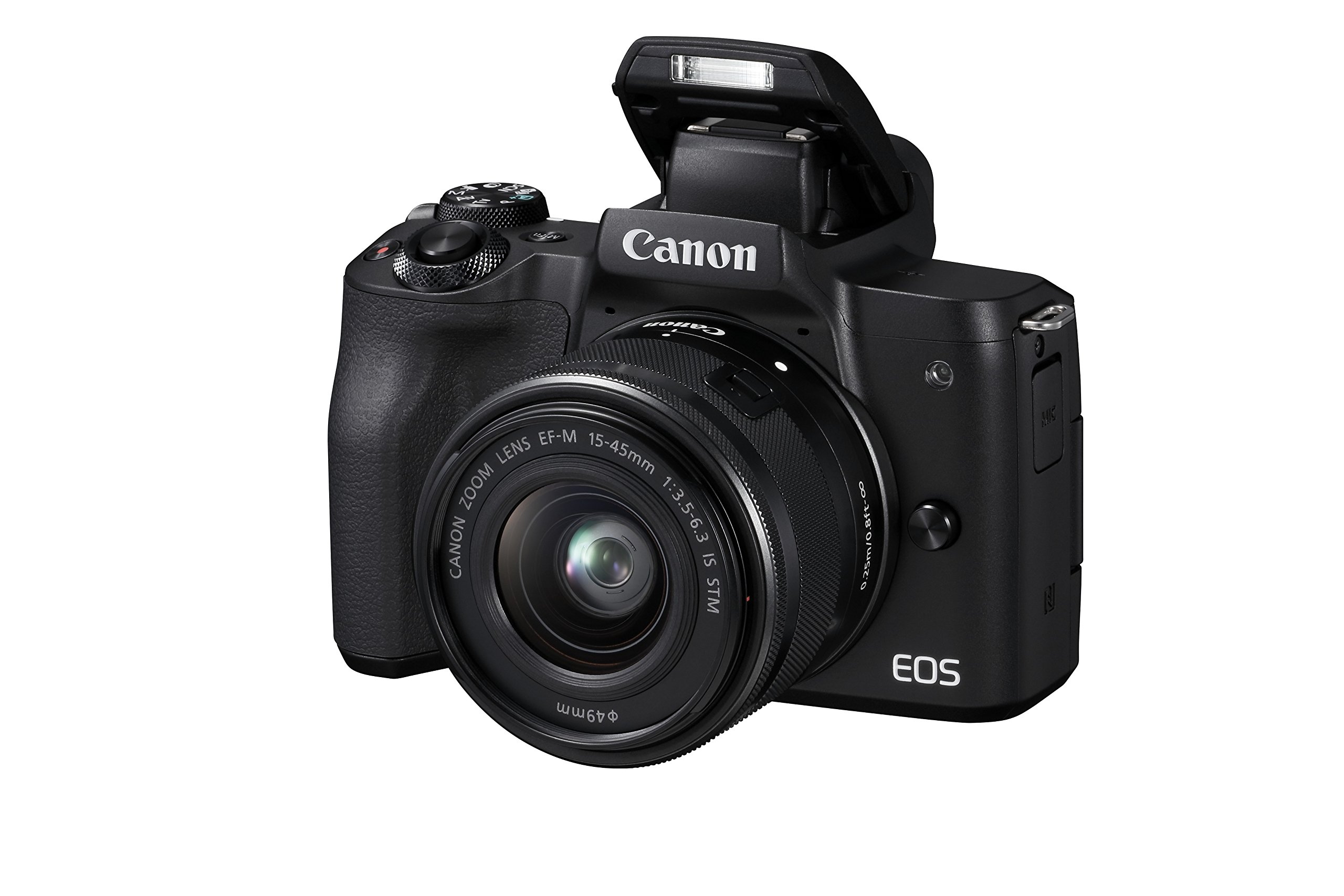 دوربین دیجیتال بدون آینه Canon 2680C012 EOS M50 با لنز EF-M 15-45mm F3.5-6.3 IS STM، 24.1 مگاپیکسل، 4K، رنگ مشکی EF-M 15 - 45 میلی‌متر مشکی