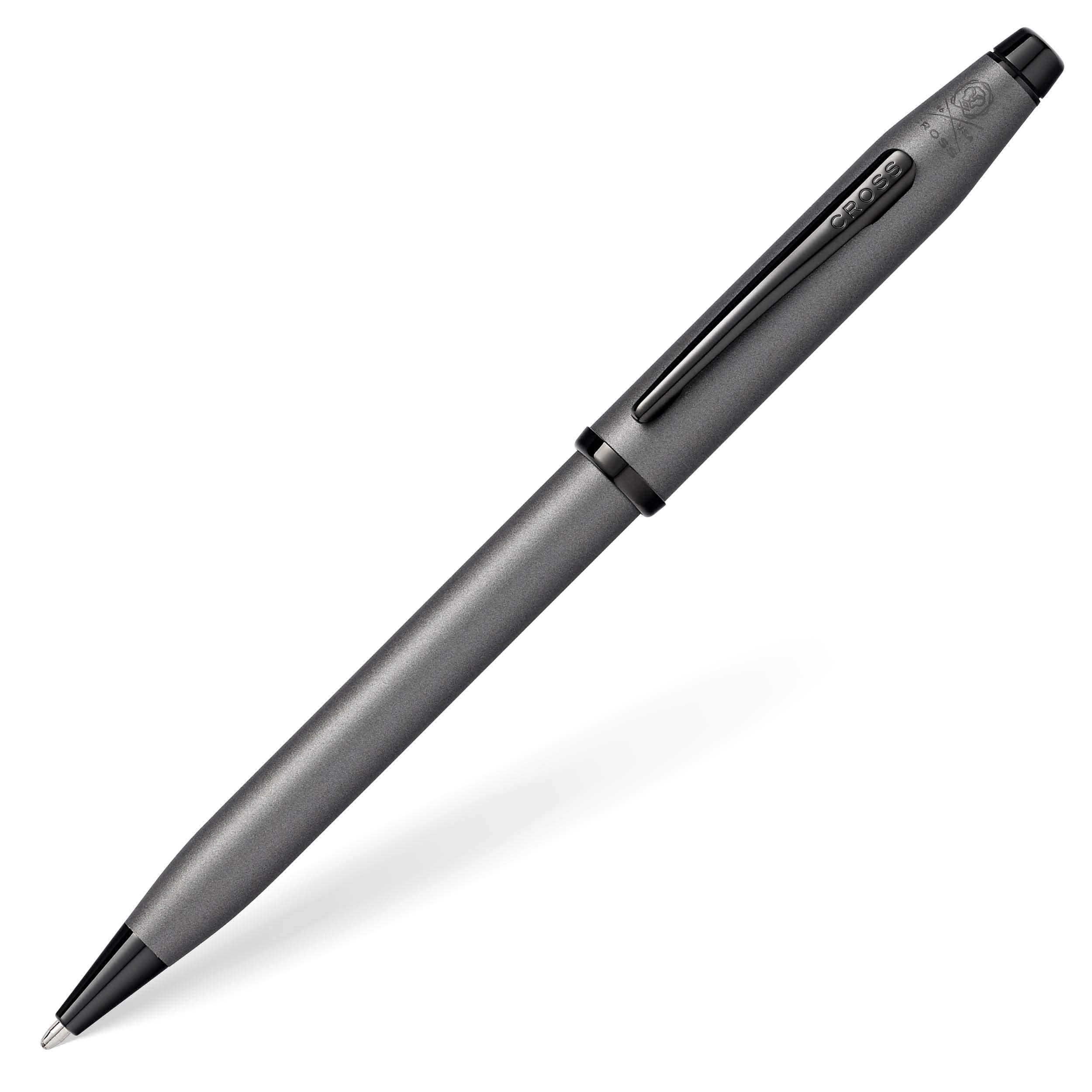 خودکار توپی Cross Century II Gunmetal خاکستری با وصول‌های سیاه تاکسید شده پولیشیده