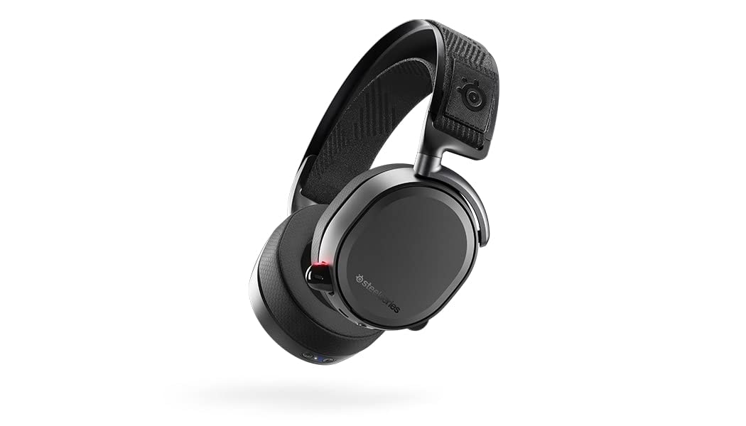 هدست گیمینگ بی‌سیم SteelSeries Arctis Pro - درایورهای با کیفیت بالا - دو باند بی‌سیم (2.4G و بلوتوث) - سیستم دو باتری - برای کامپیوتر، PS5 و PS4 - رنگ مشکی