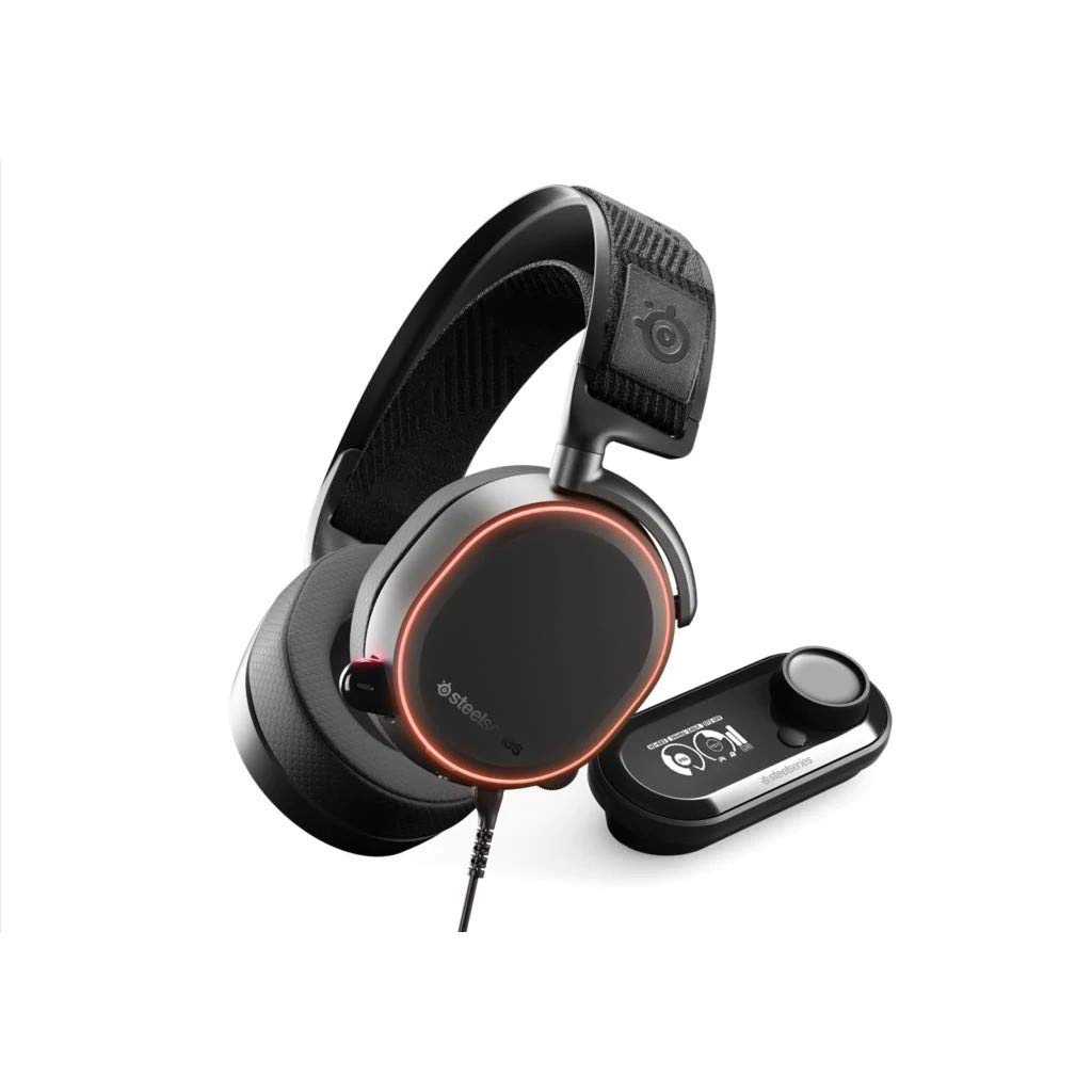 هدست بازی سیمی SteelSeries Arctis Pro + GameDAC - صدای با کیفیت بالا - DAC و آمپلی‌فایر اختصاصی - برای PS5/PS4 و کامپیوتر - مدل مشکی ArticsPro+ Wired Black
