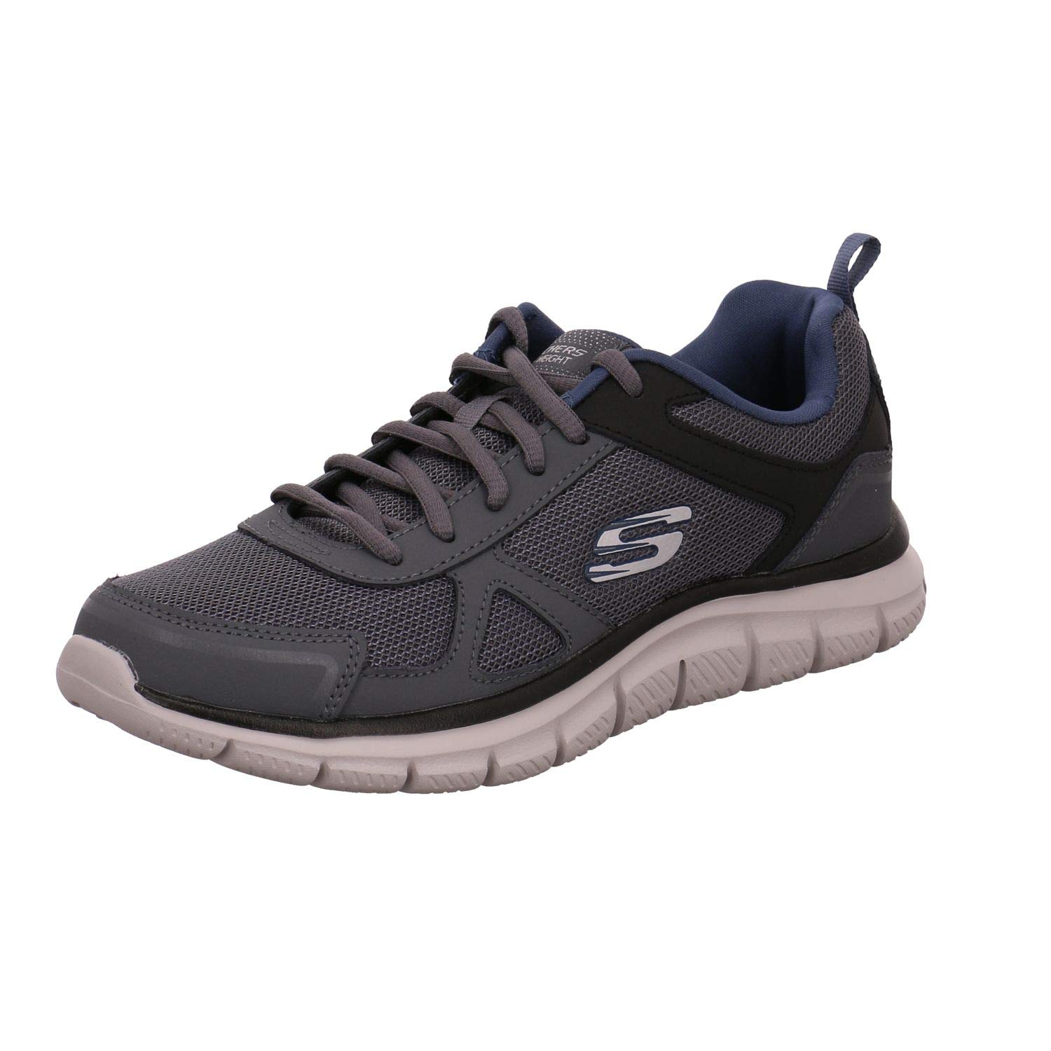 کفش اکسفورد مردانه Skechers مدل Track Scloric، سایز 7.5 (EU 39)، رنگ خاکستری/سرمه‌ای