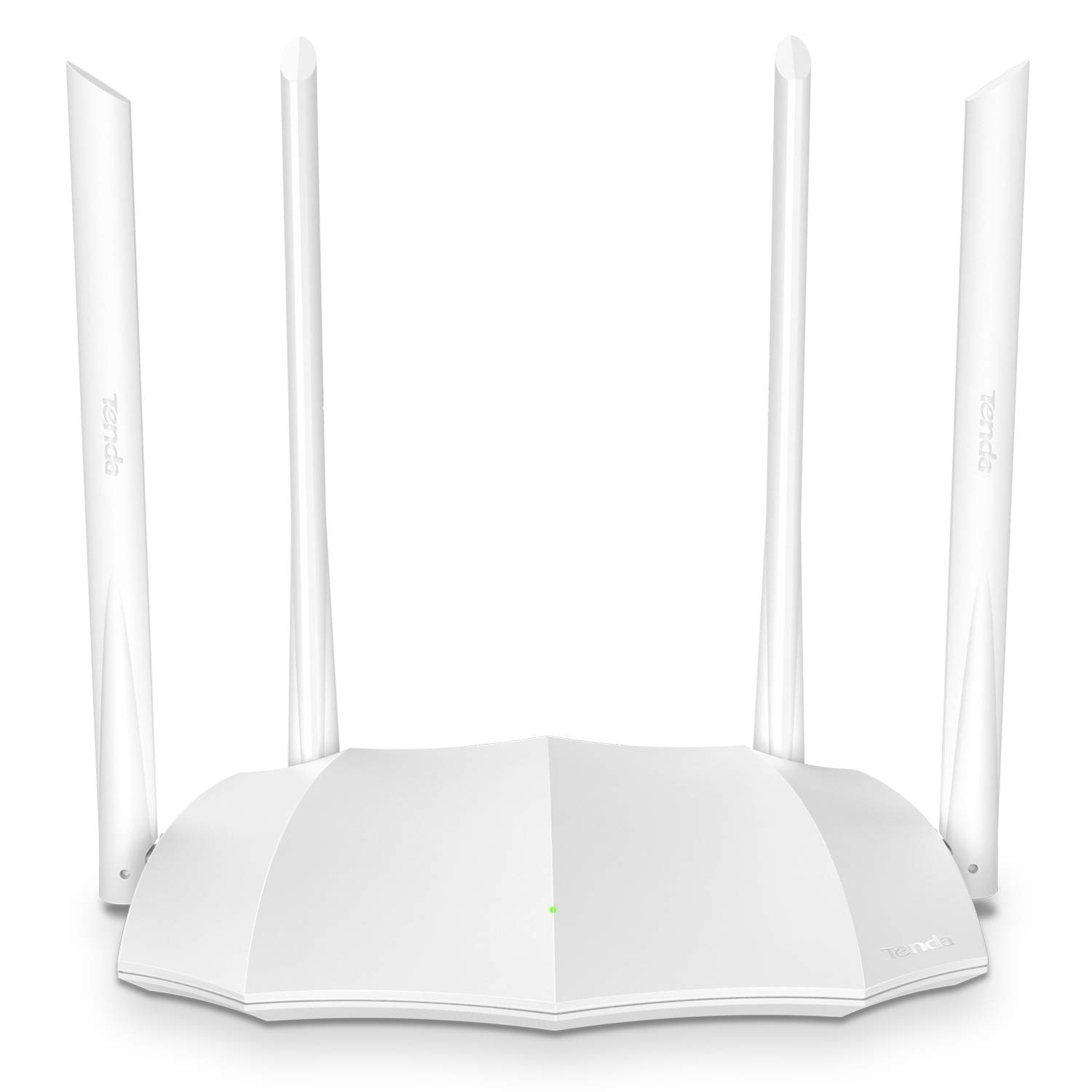 مسیریاب Tenda AC5 با سرعت 1200 مگابیت بر ثانیه دو بانده (دو باند 2.4 گیگاهرتز / 5 گیگاهرتز) وایرلس با پورت اترنت سریع - رنگ سفید