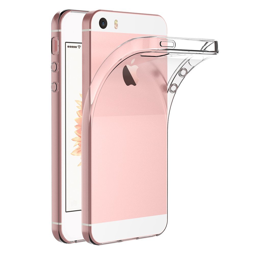 کیس MaiJin برای آیفون 5 / آیفون 5S / آیفون SE (4 اینچ) محافظ نرم TPU لاستیکی گل سفید شفاف