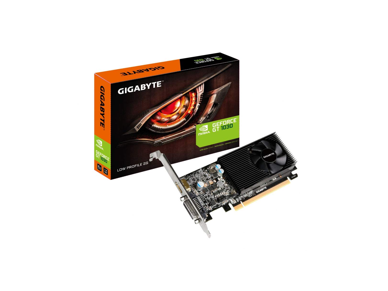 کارت گرافیک کامپیوتر Gigabyte GV-N1030D4-2GL GeForce GT 1030 Low Profile D4 2G