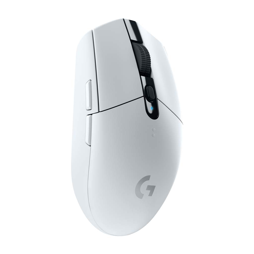 موس بازی بی‌سیم Logitech G305 Lightspeed، سنسور HERO، 12،000 نقطه در اینچ DPI، سبک، 6 دکمه قابل برنامه‌ریزی، عمر باتری 250 ساعته، حافظه داخلی، سازگار با PC / Mac - سفید سفید G305