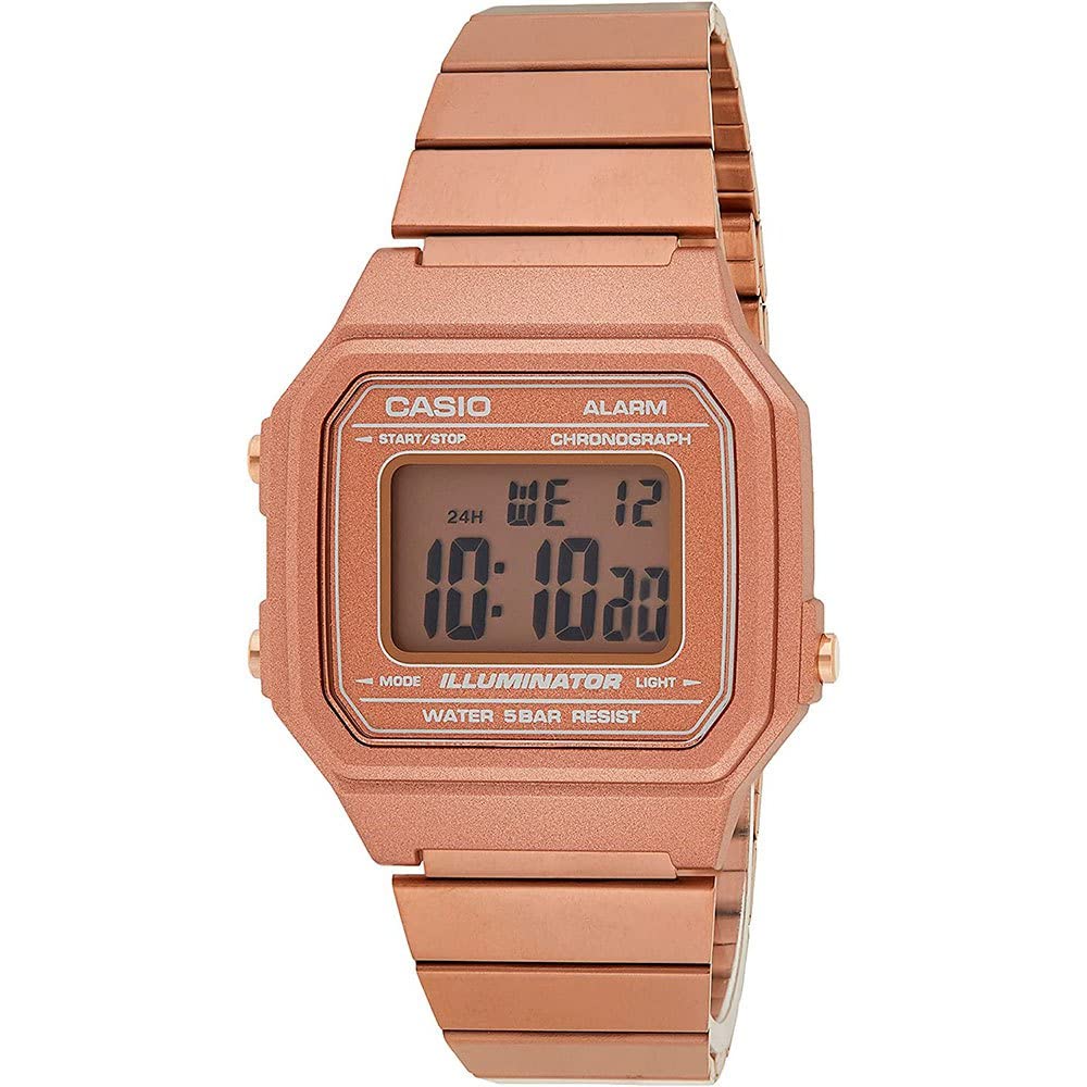 ساعت یونیسکس کاسیو - B650WC-5ADF صفحه نمایش رزگلد، بند رزگلد