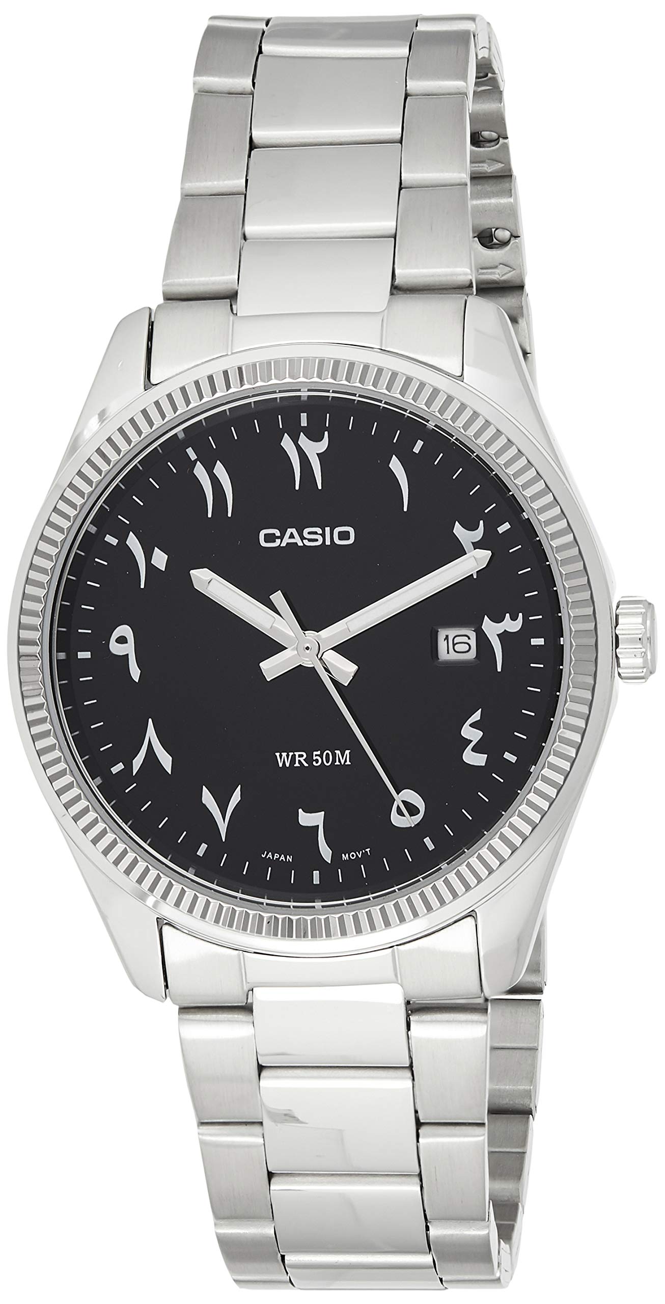 معمولی. ساعت مچی مردانه Casio با صفحه نمایش آنالوگ و بند از جنس فولاد ضد زنگ - MTP-1302D-1B3VDF
