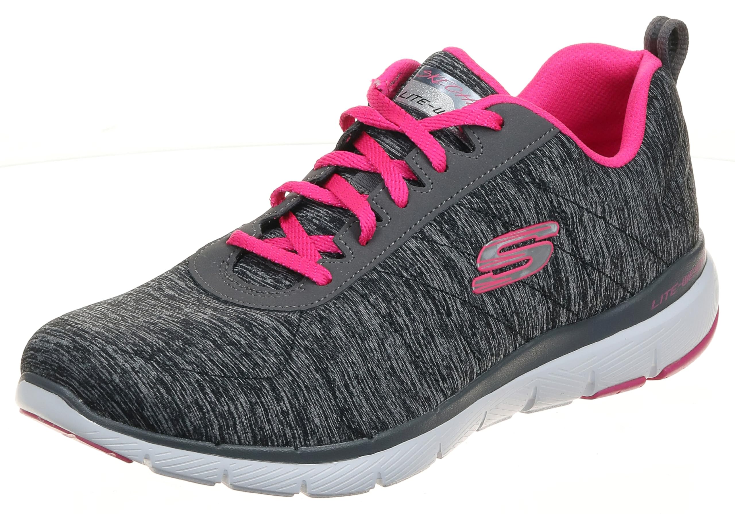 کفش‌های جریان محور زنانه Skechers Flex Appeal 3.0 سایز 41 اروپا رنگ سیاه و صورتی گرم
