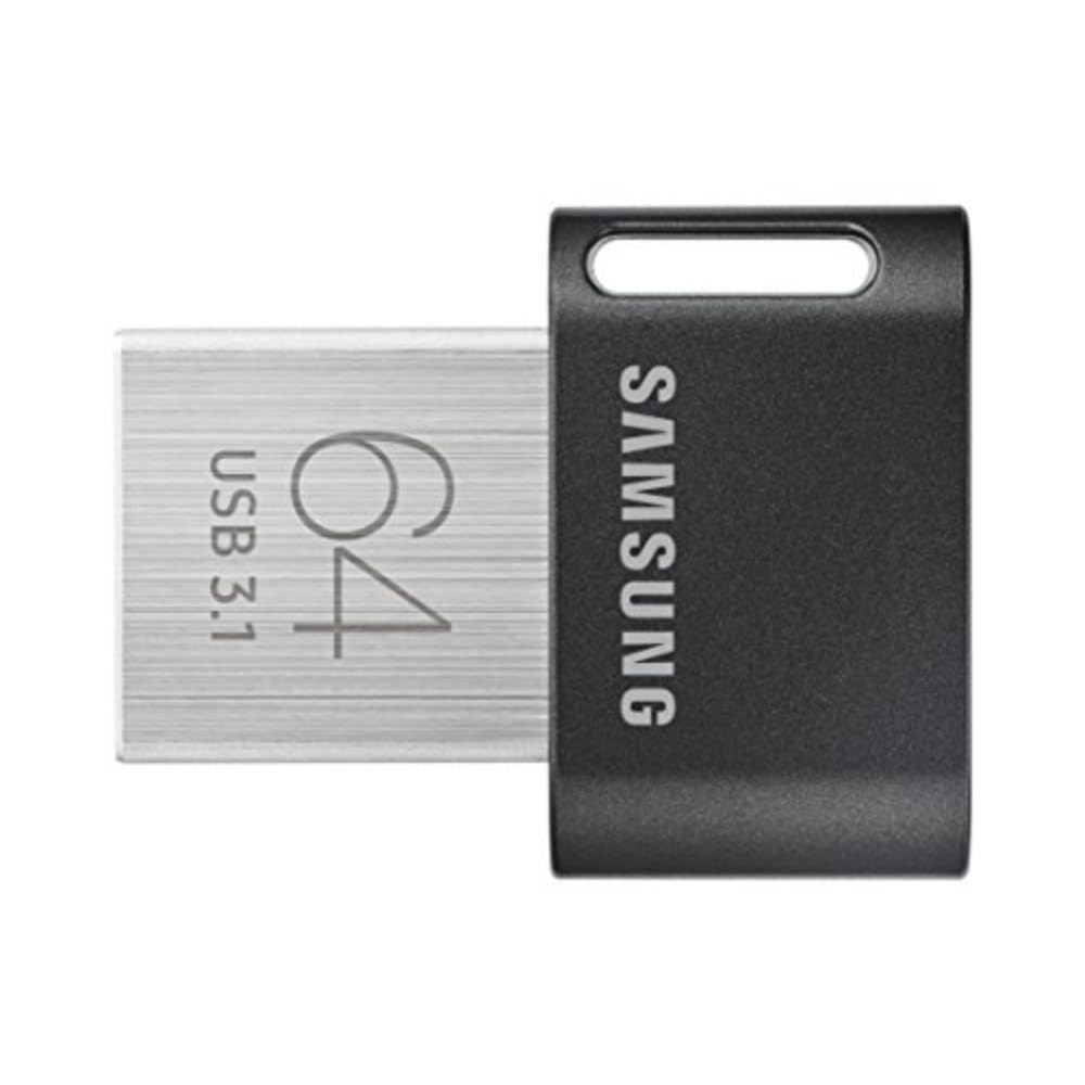 فلش درایو USB 3.1 سامسونگ MUF-64AB/AM FIT Plus با ظرفیت 64GB - با سرعت 300MB/s، رنگ مشکی/نقره‌ای، 1 عدد (بسته‌ی 1 عدد)
