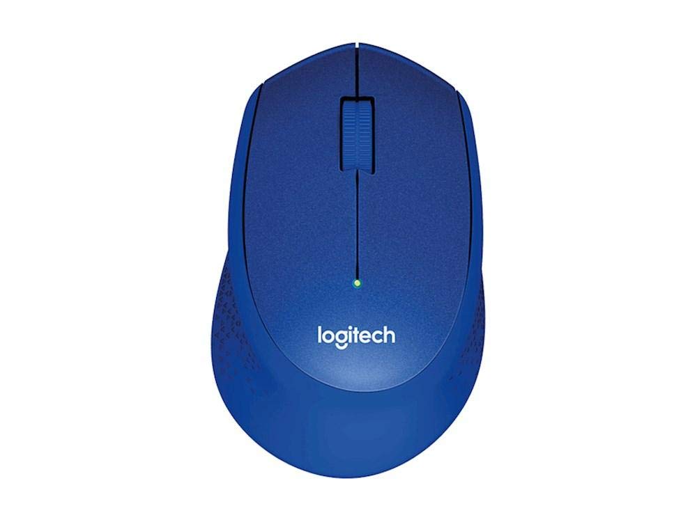 لوازم جانبی Logitech M330 Silent Plus با اتصال بی‌سیم 2.4 گیگاهرتز و دقت 1000 نقطه بر اینچ، رنگ آبی