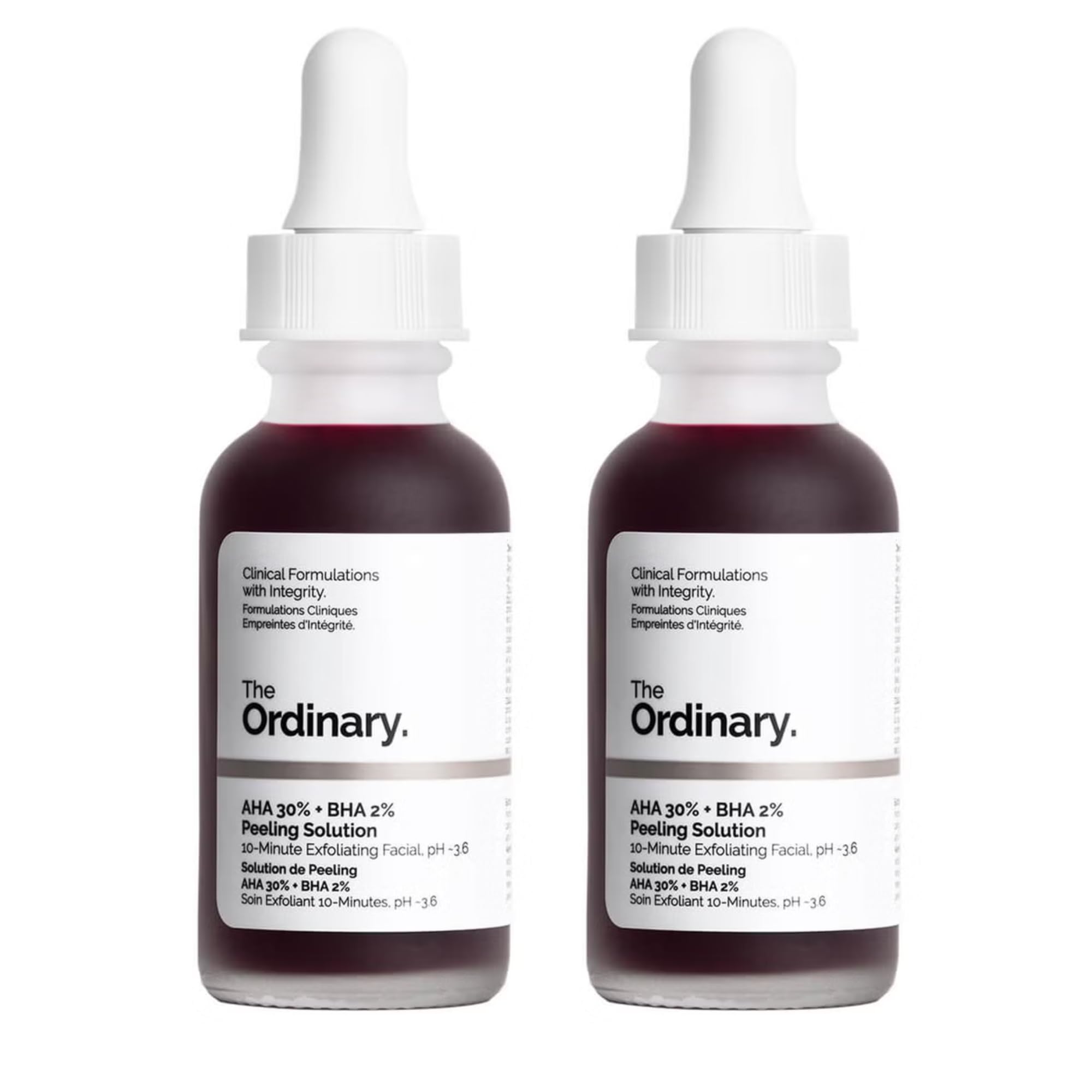 محلول لایه‌برداری THE ORDINARY 30 میلی لیتر AHA 30٪ + BHA 2٪ - بسته 2 عدد