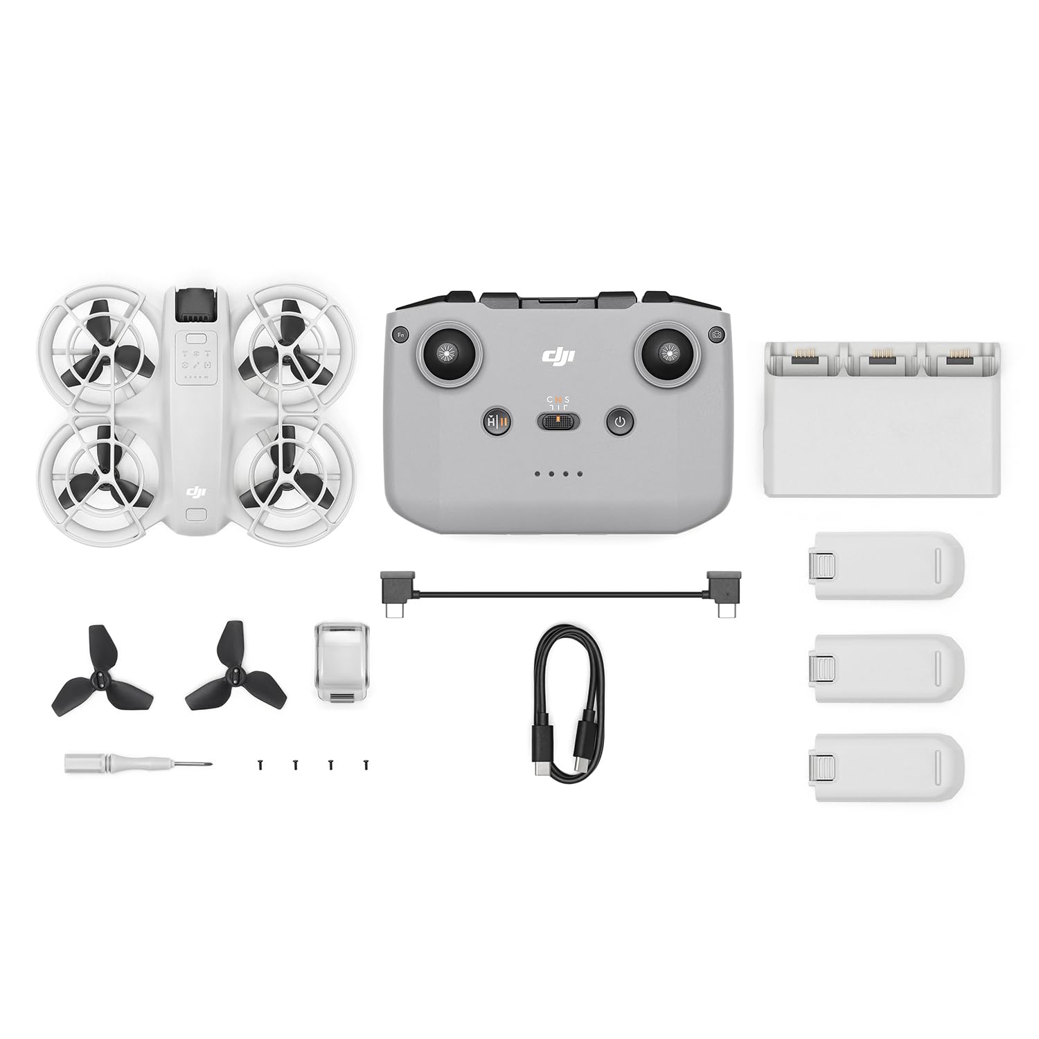 درام دوربین 4K UHD، کومبو بیشتر Neo از DJI، 135 گرم، پیگیری هوش مصنوعی، شات های سریع، ویدیو استابیل‌شده، RC-N3 و 3 باتری برای 60 پرواز، MOIAT Certified - نسخه UAE با پشتیبانی گارانتی رسمی