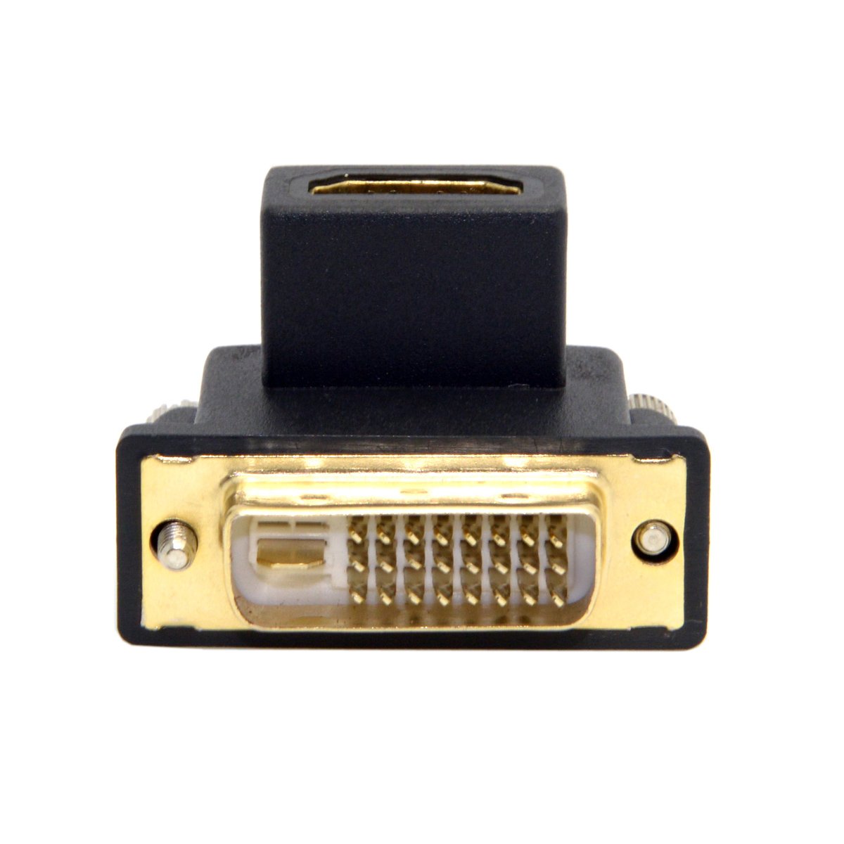 مبدل DVI مرد به HDMI زن زاویه 90 درجه بالا چن یانگ برای کامپیوتر و تلویزیون و کارت گرافیک (برای بالا گرفتن)