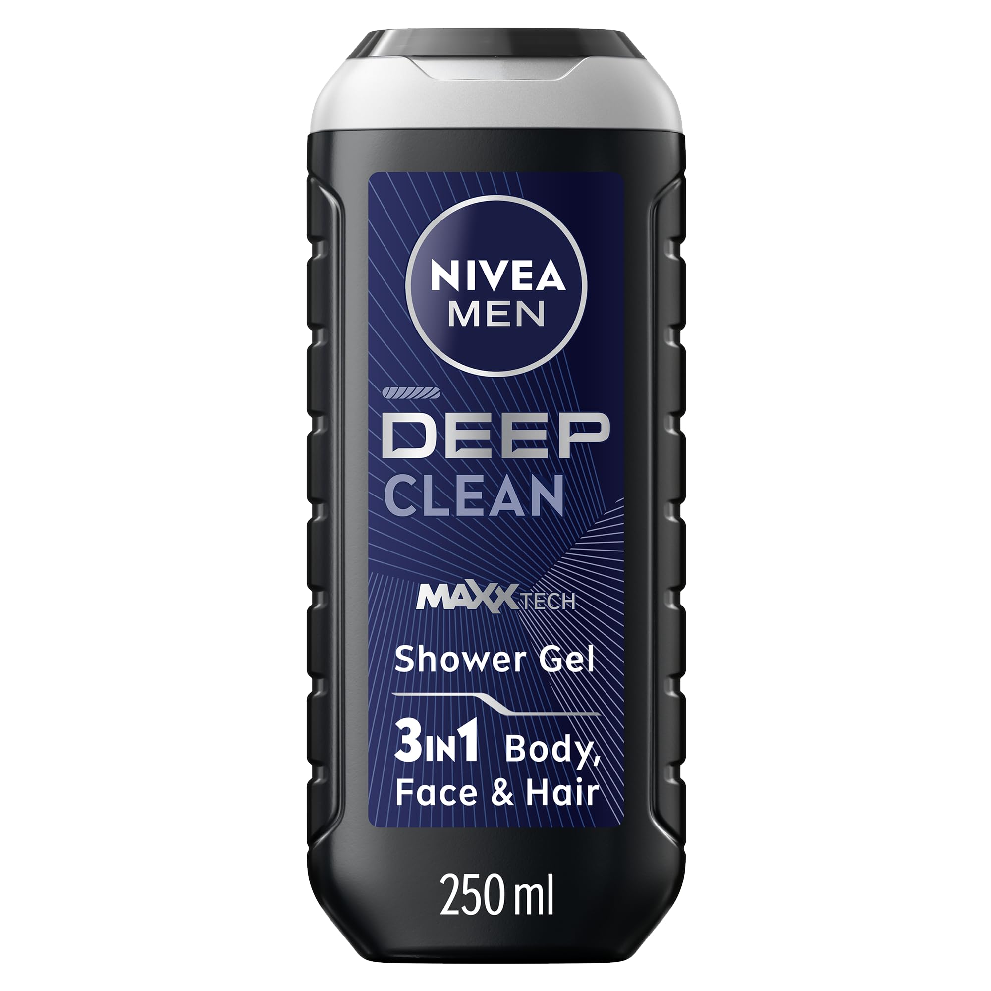 ژل شوینده بدن 3 در 1 NIVEA MEN، ضد عفونی کننده خاک ریز چوبی، با عطر چوبی، 250 میلی لیتر، بسته بندی ممکن است متفاوت باشد. ذغال فعال 250 میلی لیتر