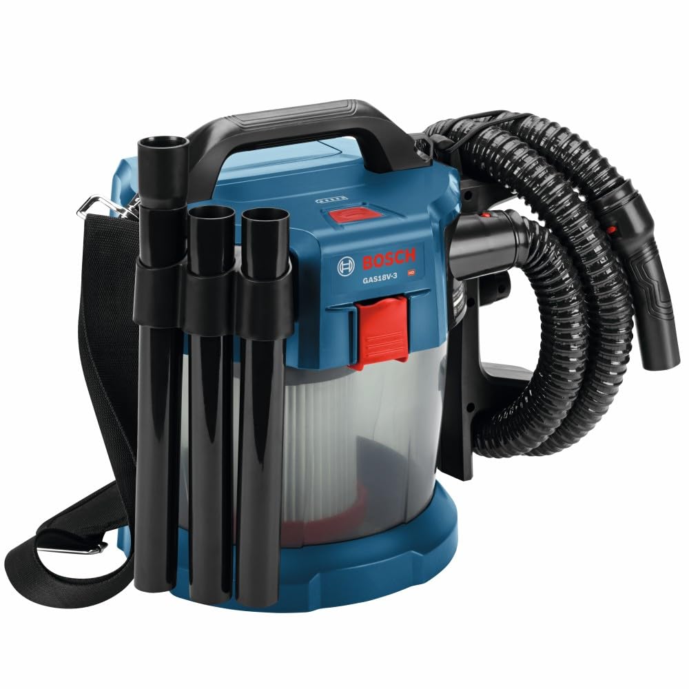 ابزار بدون سیم واکیوم ۱۸ ولت ۲.۶ گالن BOSCH GAS18V-3N، رنگ آبی