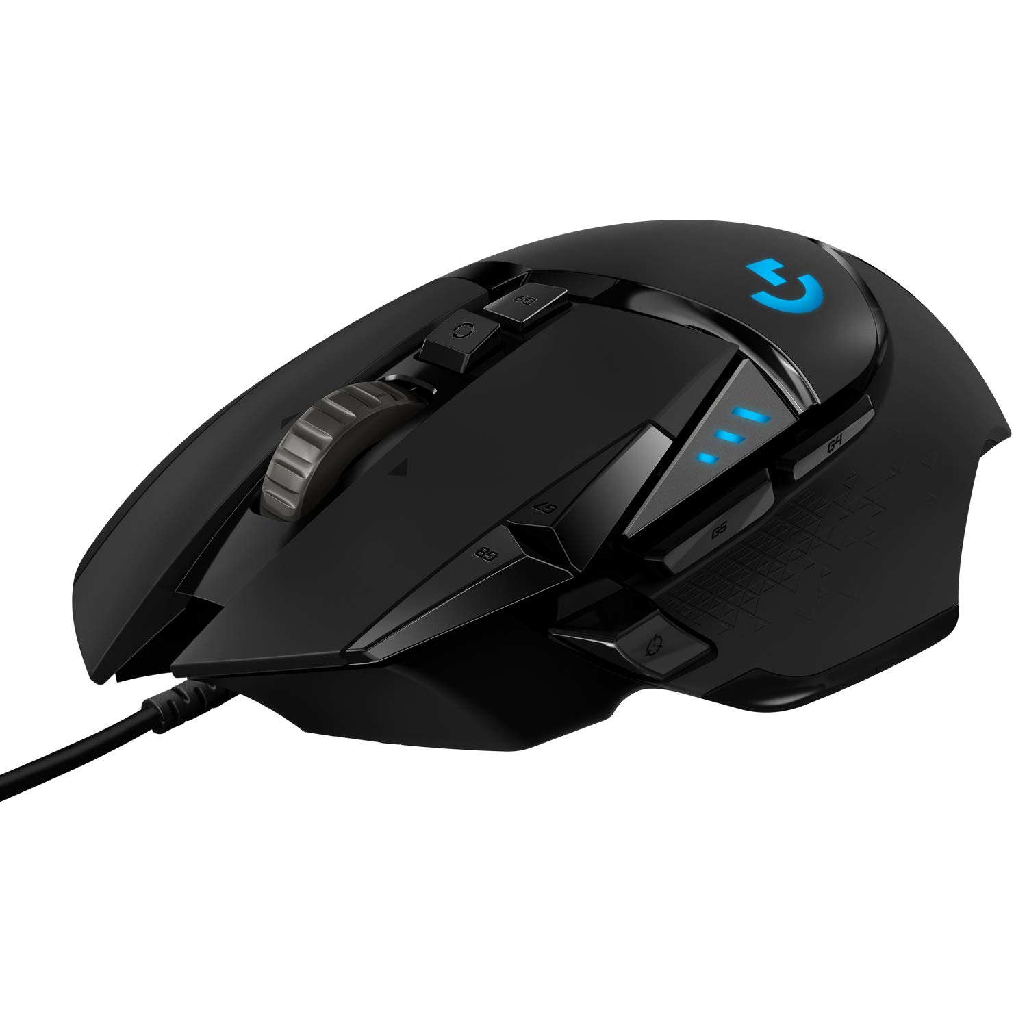 موش Logitech G502 HERO با عملکرد بالا برای بازی، سنسور HERO 25K، 25،600 نقطه در اینچ DPI، RGB، وزن‌های قابل تنظیم، 11 دکمه قابل برنامه‌ریزی، حافظه داخلی، ماوس برای PC/Mac
