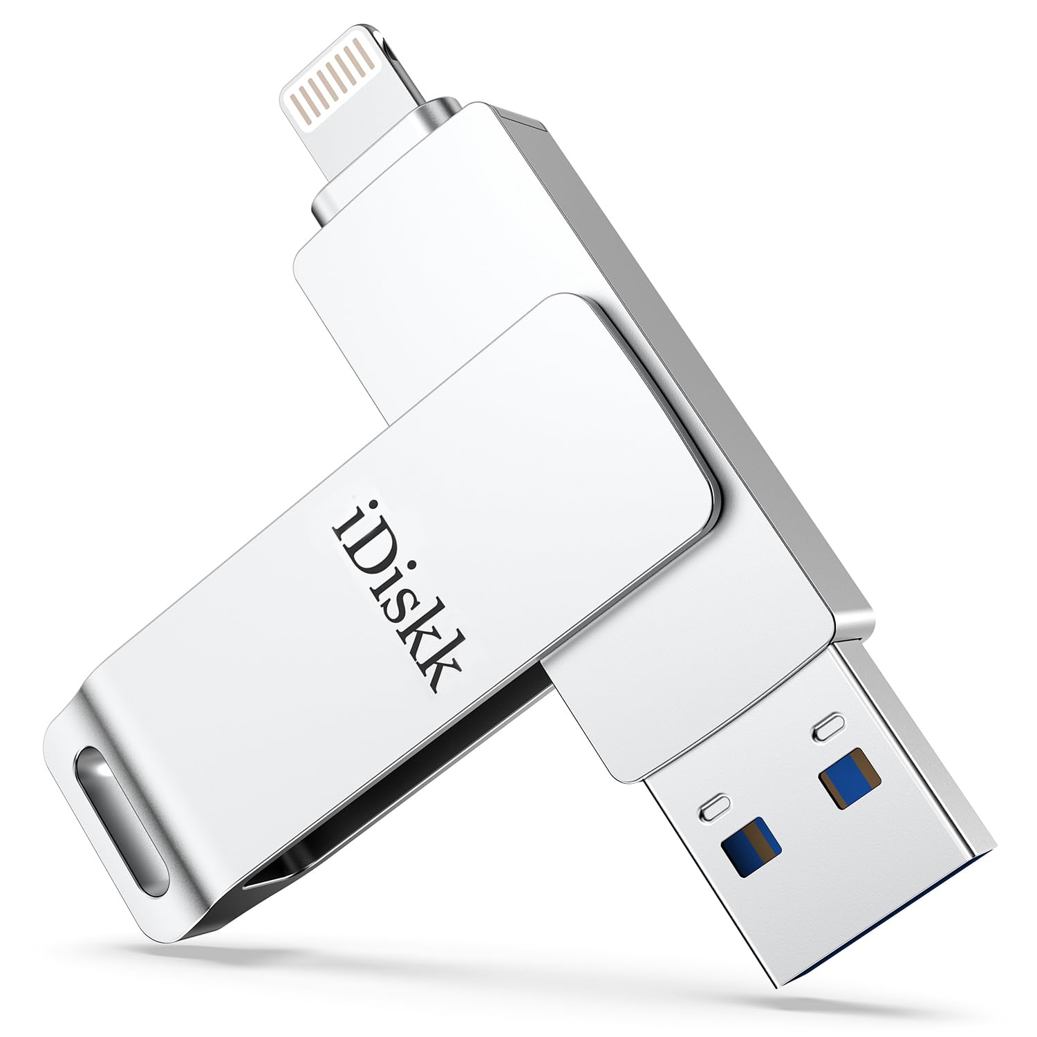 محصول ذخیره‌ساز عکس iDiskk【Mfi Certified】 256GB برای آیفون، فلش درایو USB با پشتیبانی از USB برای نگهداری عکس، فلش درایو برای ذخیره سازی عکس برای آیفون، آیپد، مک، کامپیوتر شخصی، فلش درایو برای عکس ها و فیلم های آیفون با امکان پشتیبان‌گیری خودکار