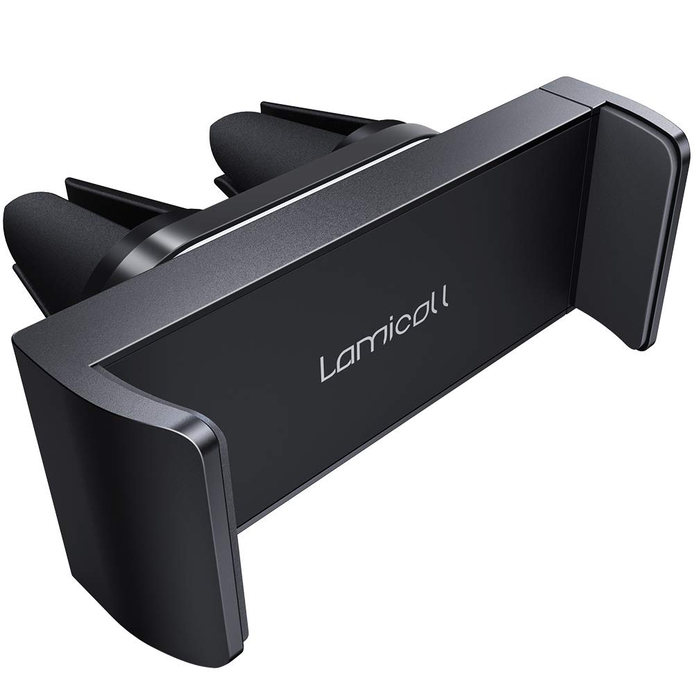 نگهدارنده تلفن سیار Lamicall برای تهویه ماشین - نگهدارنده پروانه تهویه هوا، پایه همه کاره بدون دست، سازگار با آیفون 17 16 15 Pro 14 13 12 Pro Max Mini XS XR Plus SE، تمام گوشی های هوشمند 4.7-6.5 اینچی، رنگ مشکی