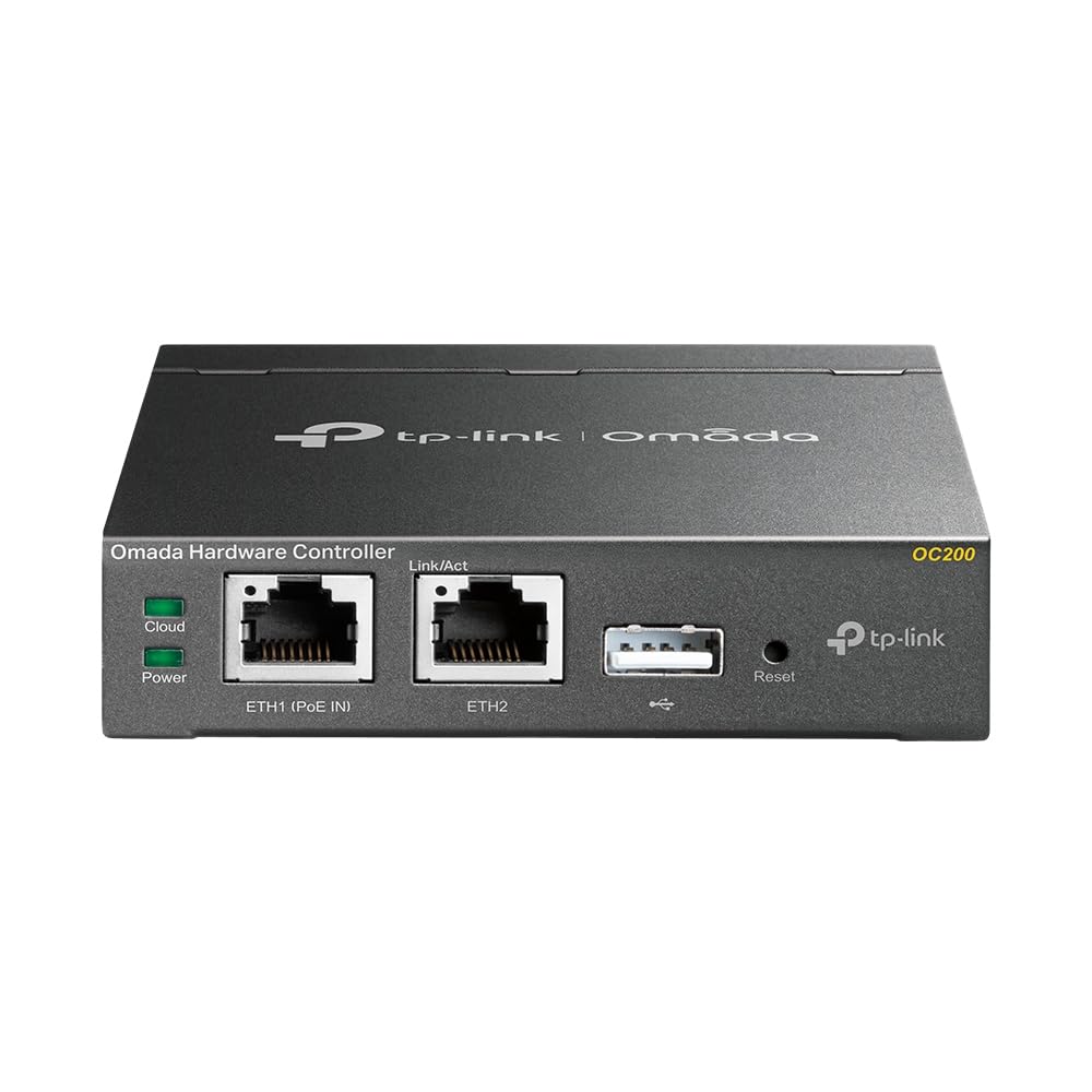 کنترلر سخت‌افزاری TP-Link OC200 Omada، یکپارچه‌سازی SDN، تغذیه از طریق PoE، مدیریت تا ۱۰۰ دستگاه، نظارت و نگهداری شبکه آسان و هوشمند، دسترسی ابری و اپلیکیشن Omada