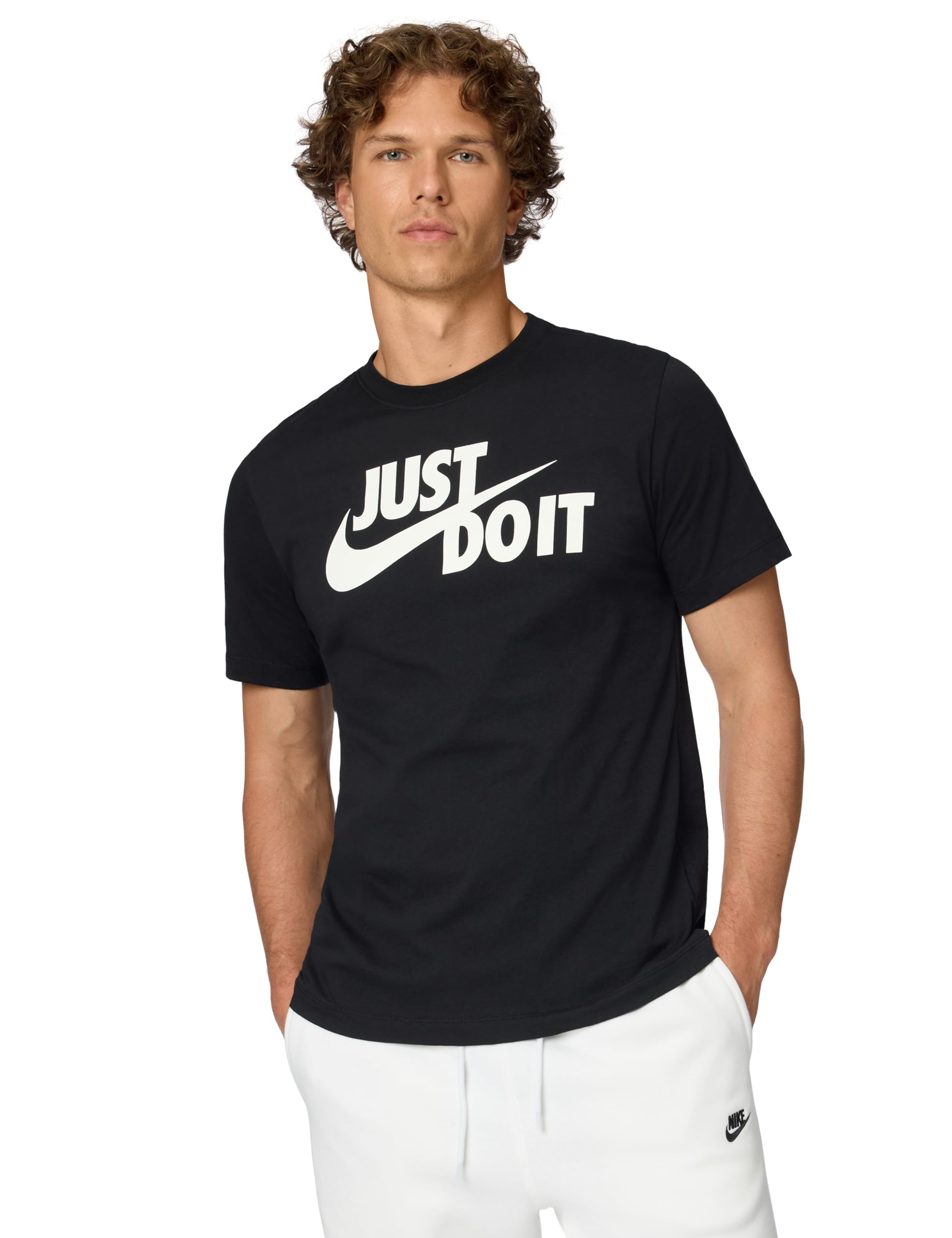 پیراهن Nike Men's Nsw Just Do It (بسته‌ای یک عدد) سایز S، رنگ مشکی/سفید