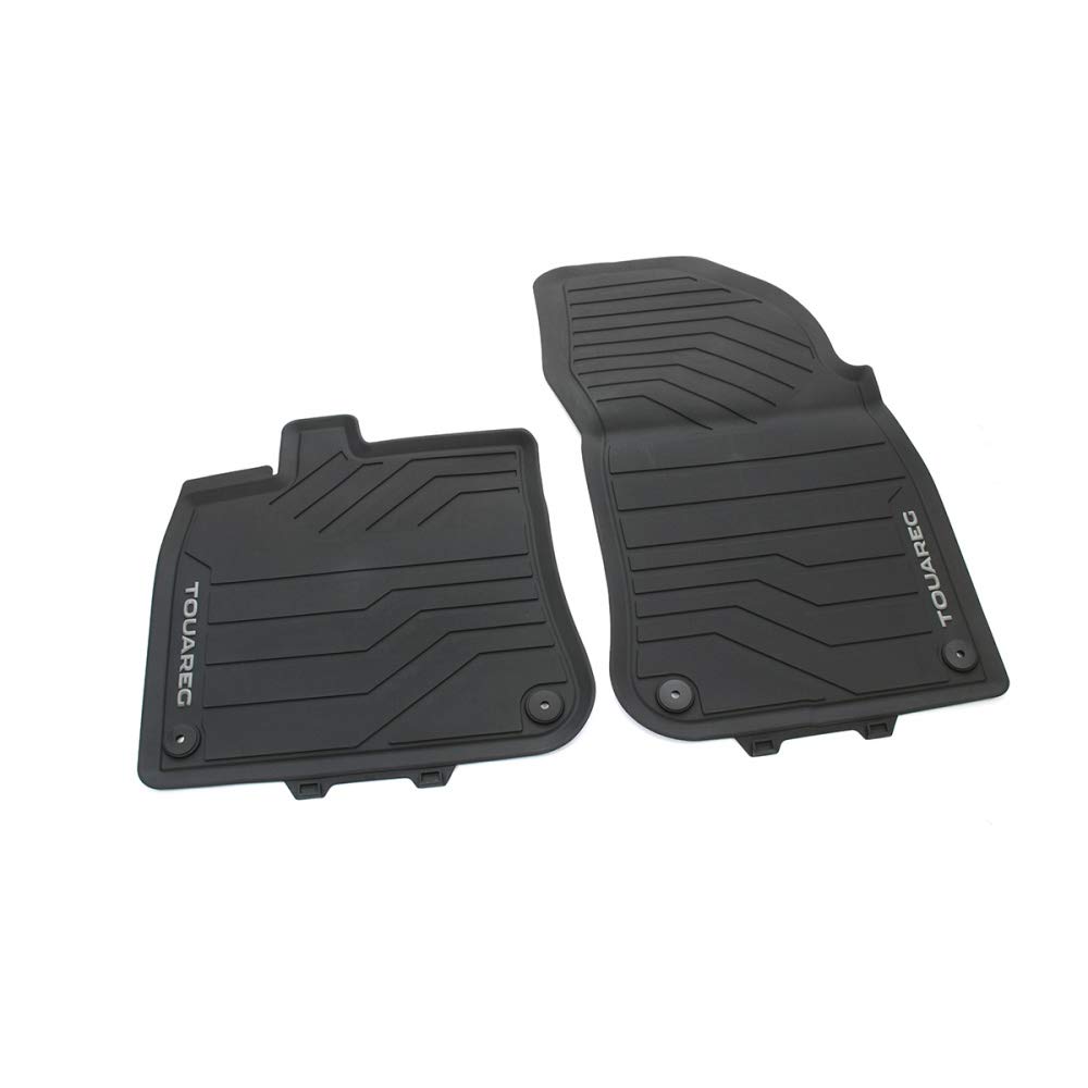 Volkswagen 76106150282V All-Weather Rubber Floor Mats 2 x Rubber Mats Front for VW Touareg III (CR) from MJ 2018 Black